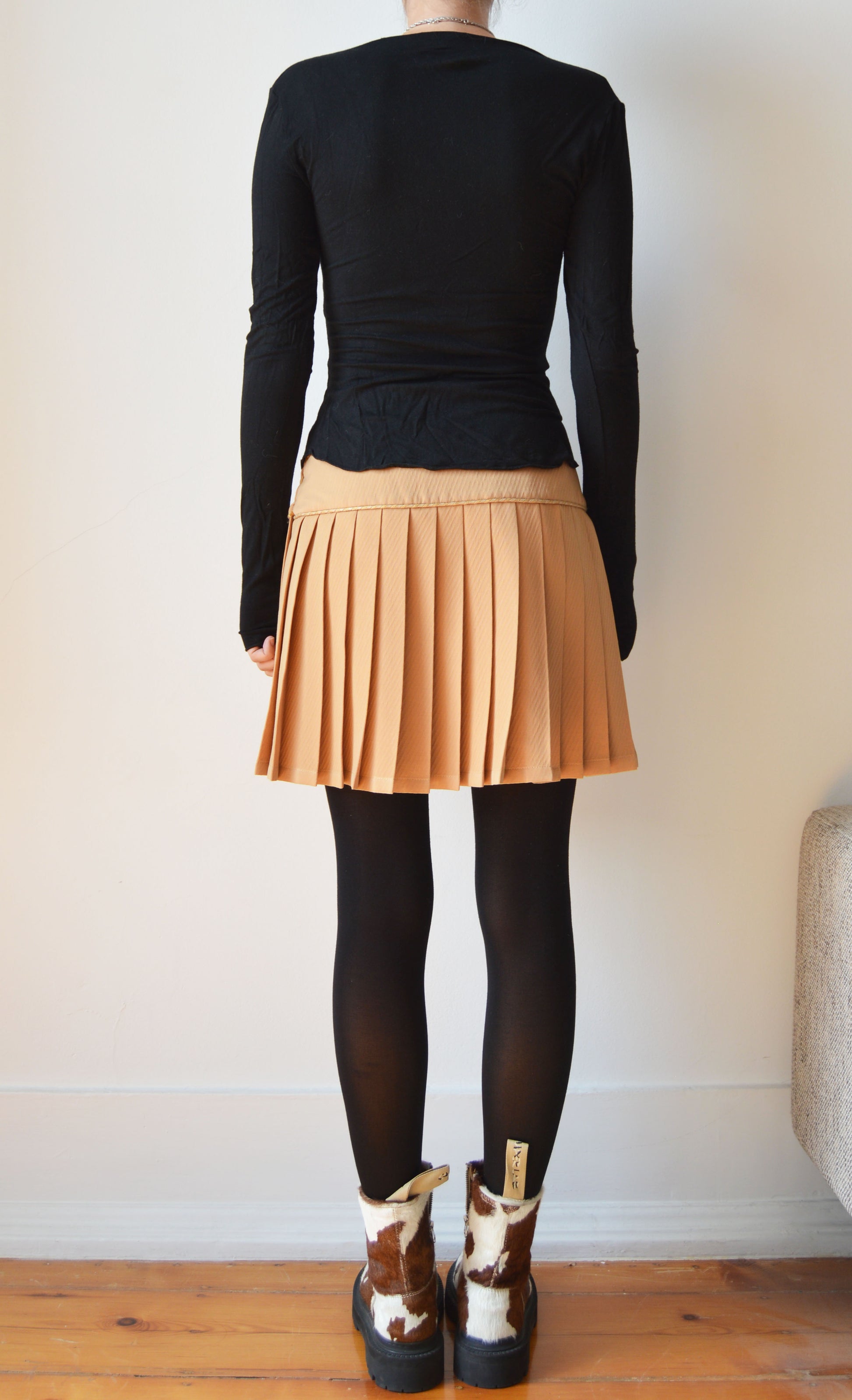 vintage gianni versace couture pleated mini skirt