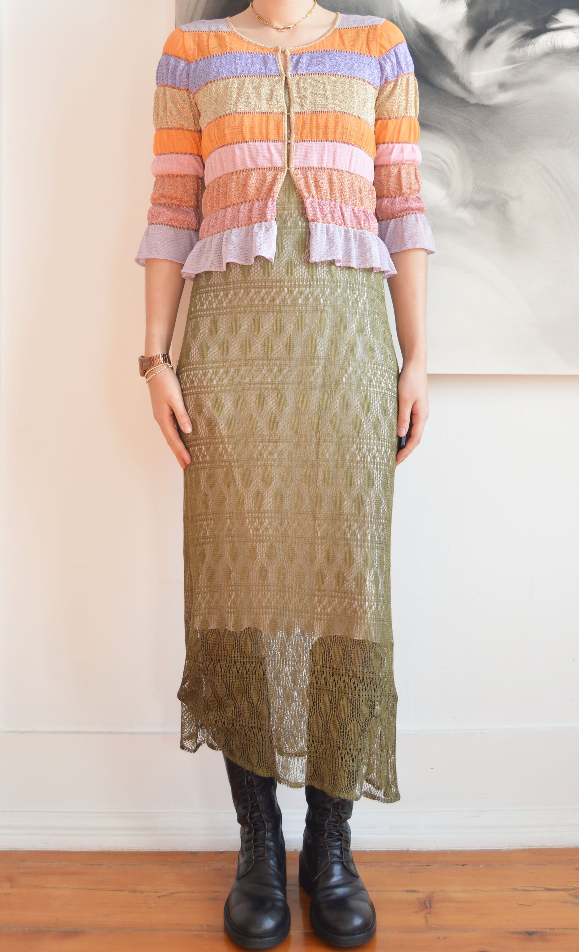 vintage iceberg ss 2000 sparkly knitted cardigan