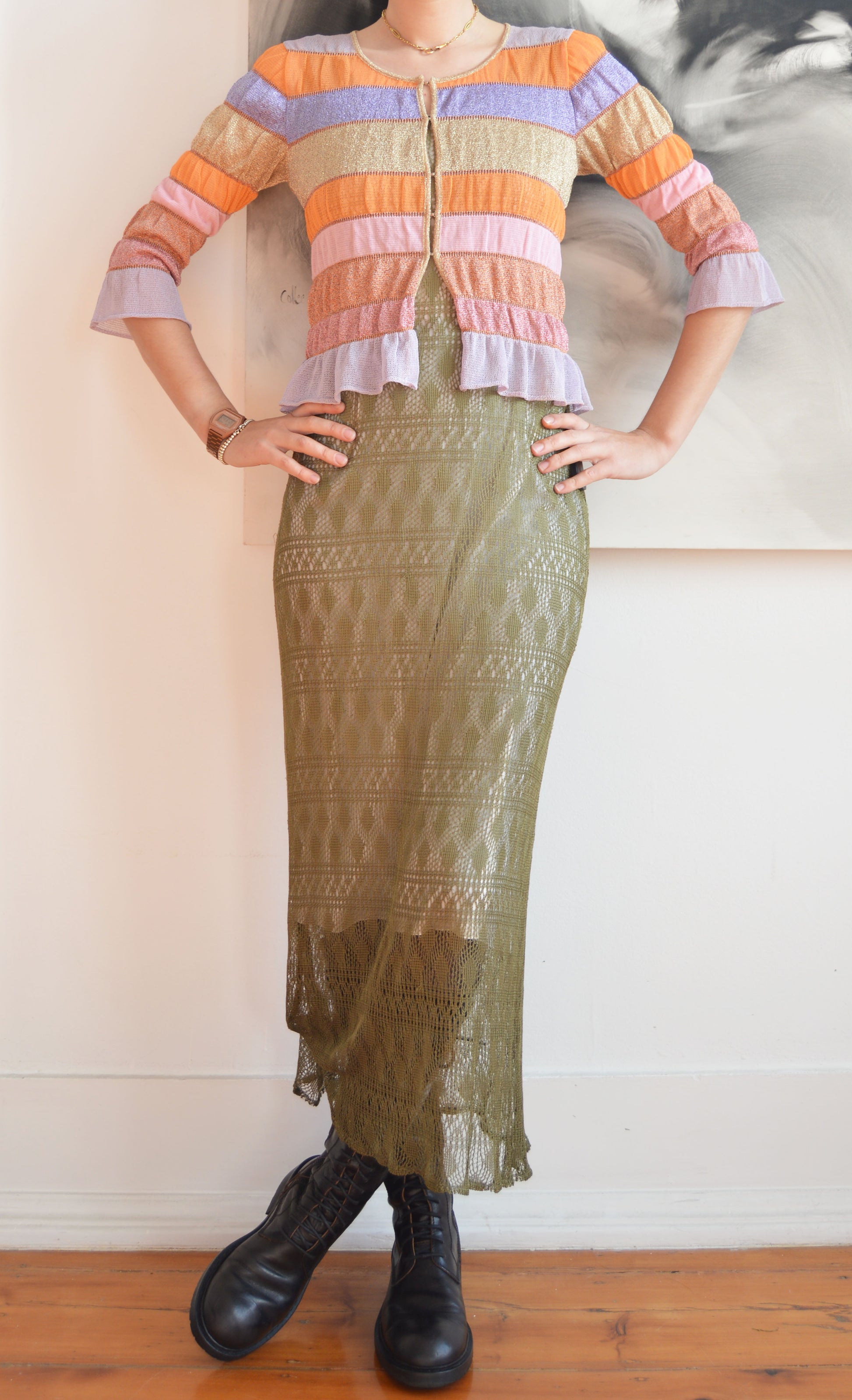 vintage iceberg ss 2000 sparkly knitted cardigan