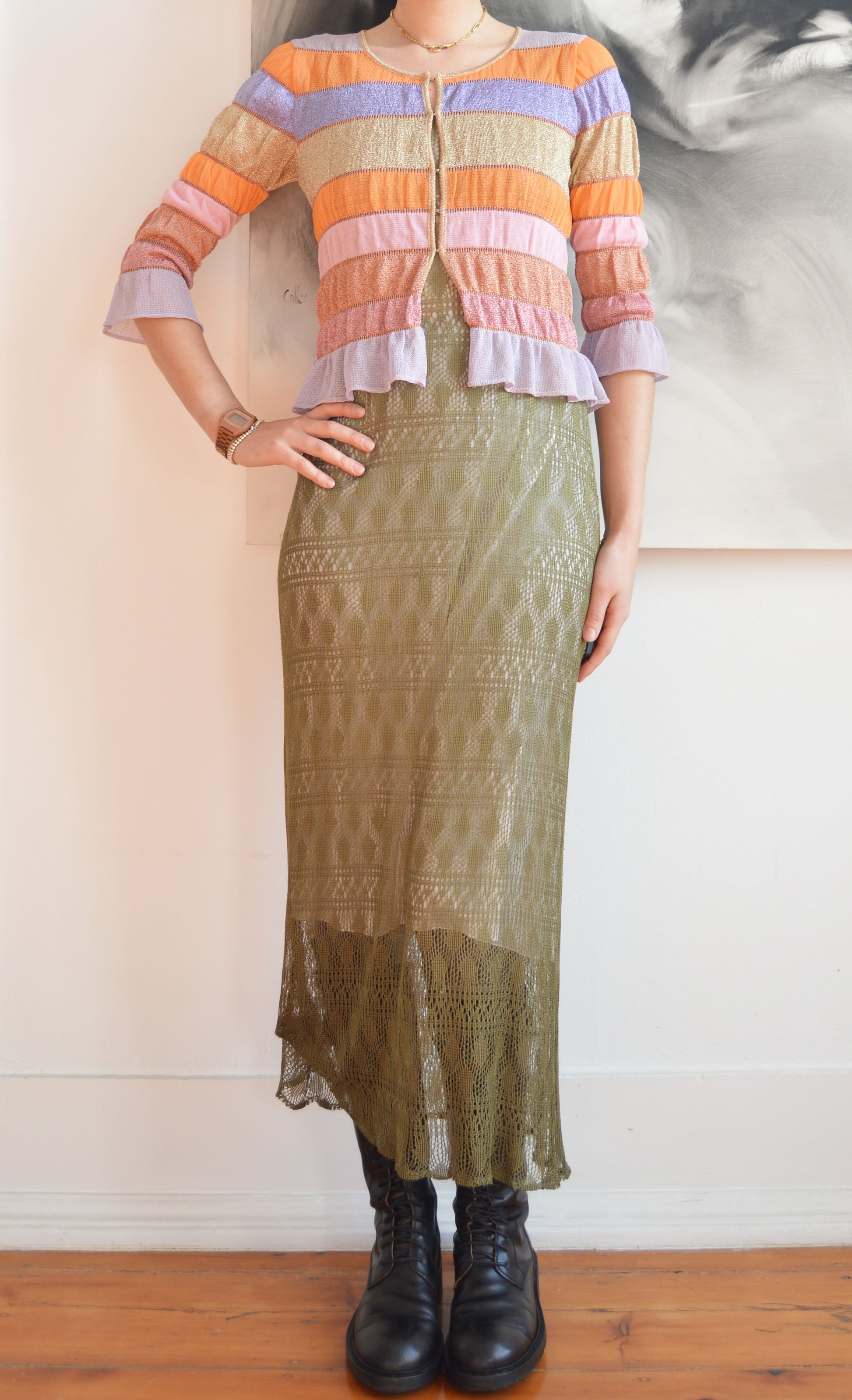 vintage iceberg ss 2000 sparkly knitted cardigan