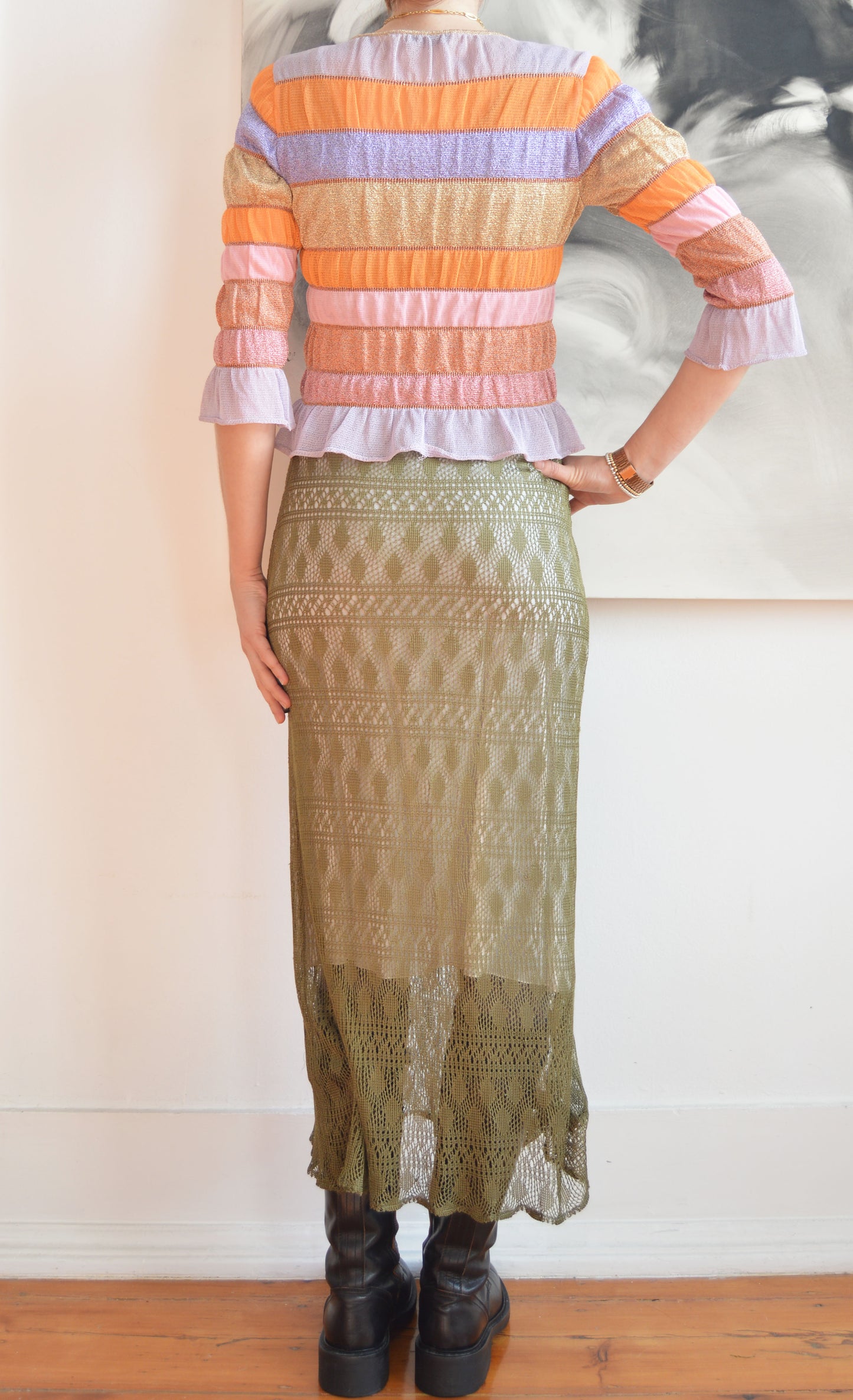 vintage iceberg ss 2000 sparkly knitted cardigan
