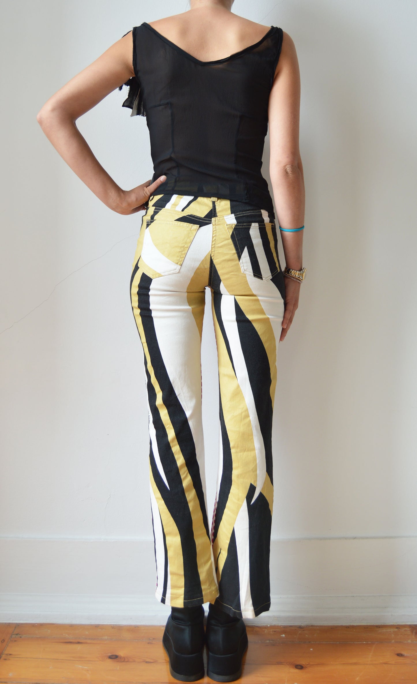 vintage iceberg ss 2001 face pop art jeans