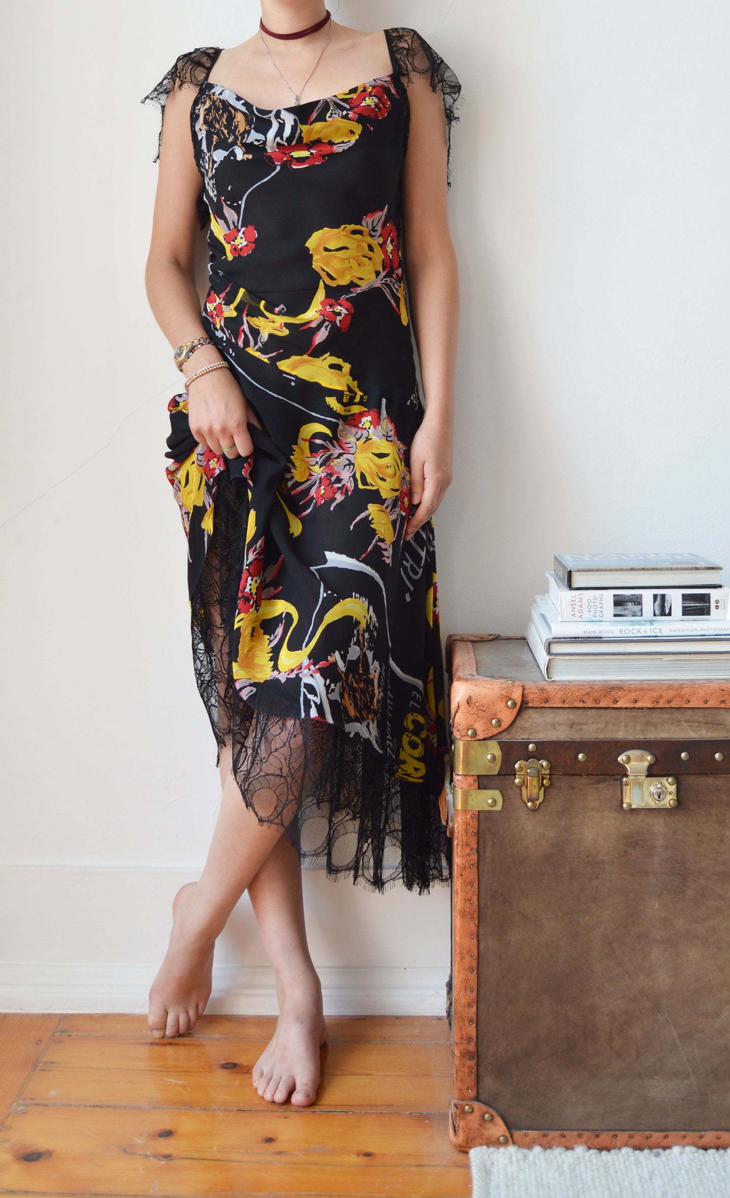 Vintage Iceberg Silk Floral Dress