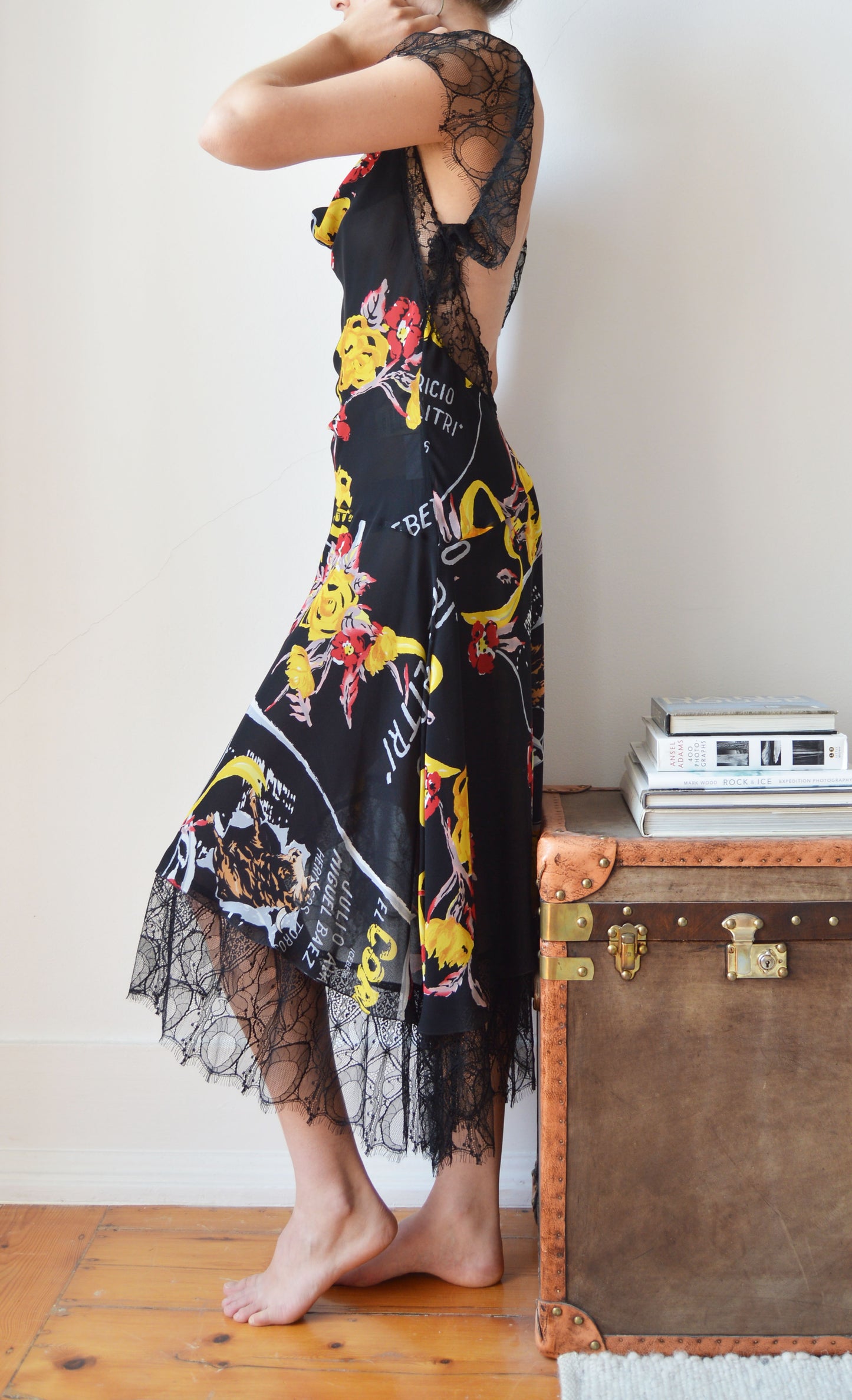 Vintage Iceberg Silk Floral Dress