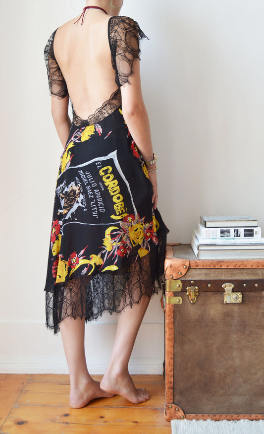 Vintage Iceberg Silk Floral Dress