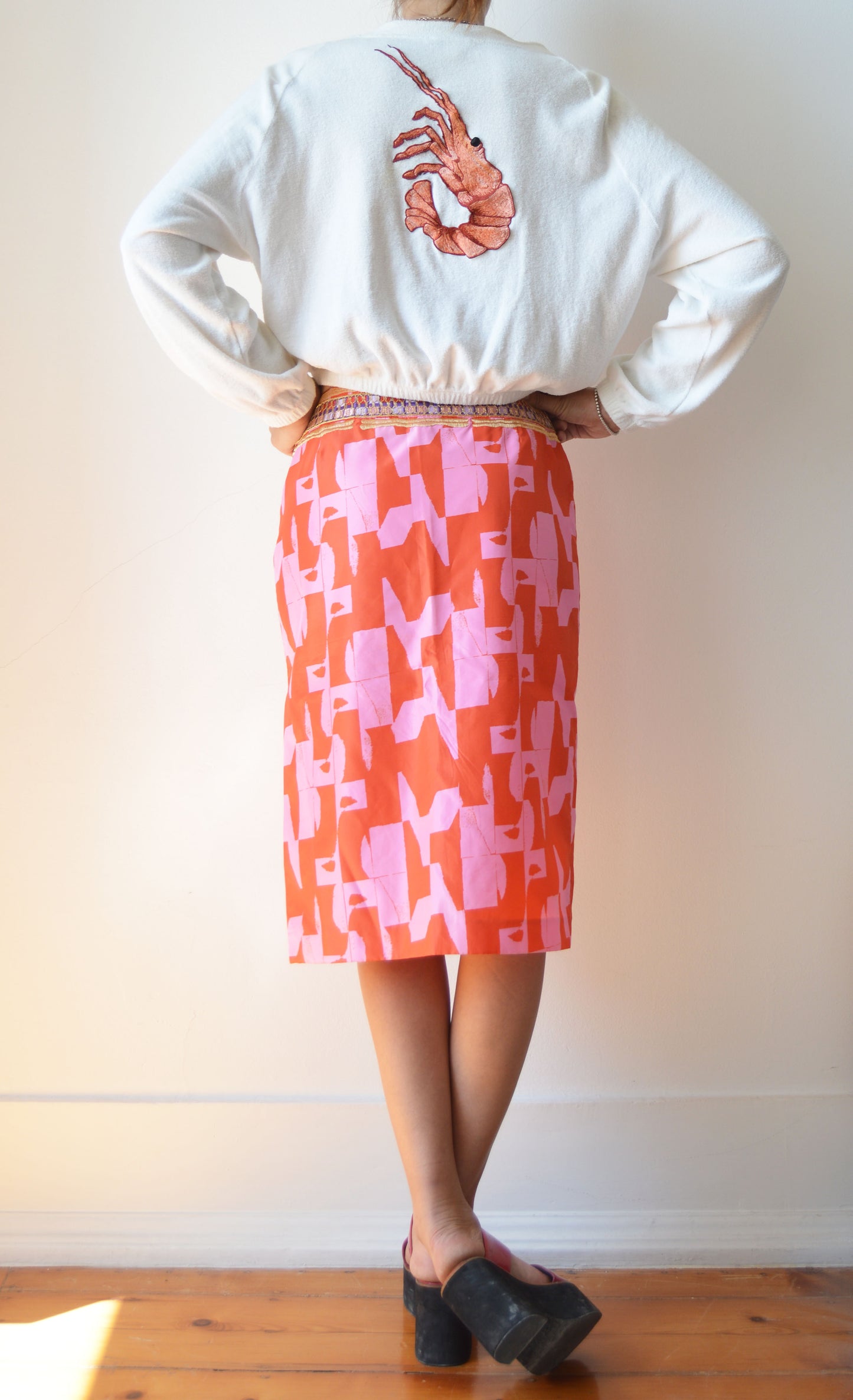 vintage iceberg ss 2000 silk skirt