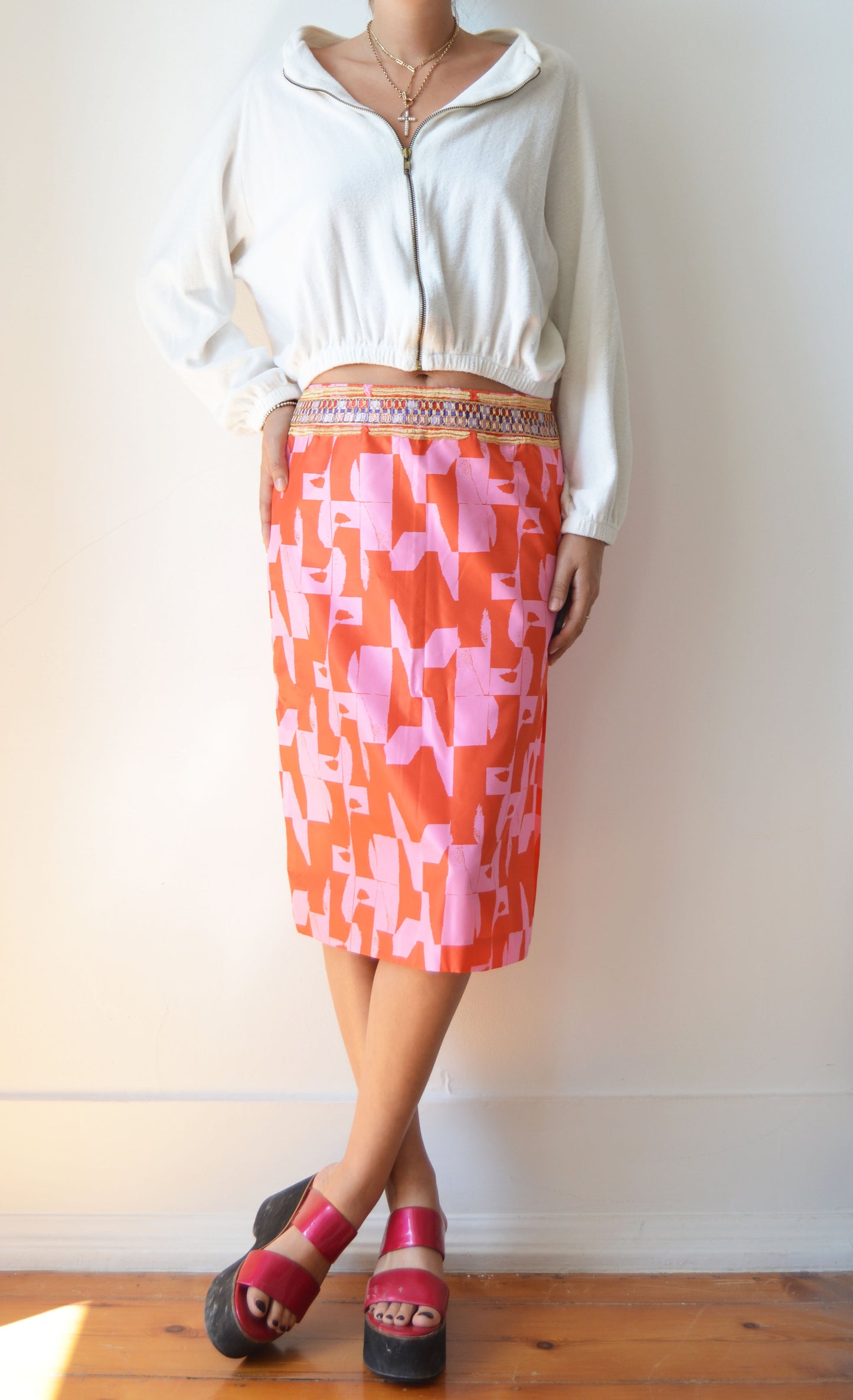 vintage iceberg ss 2000 silk skirt