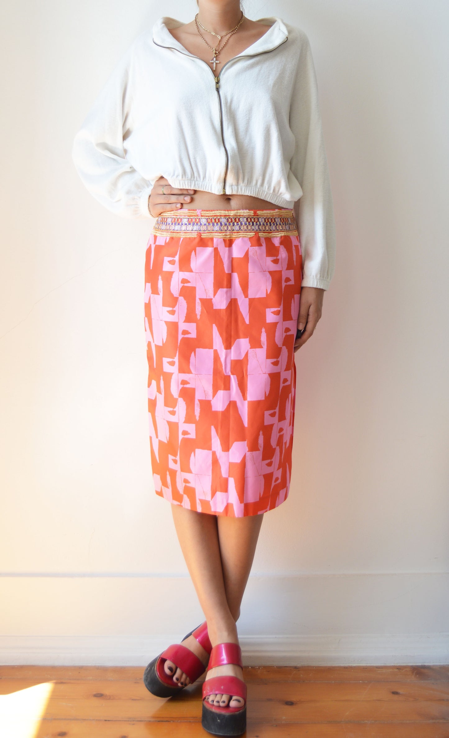 vintage iceberg ss 2000 silk skirt