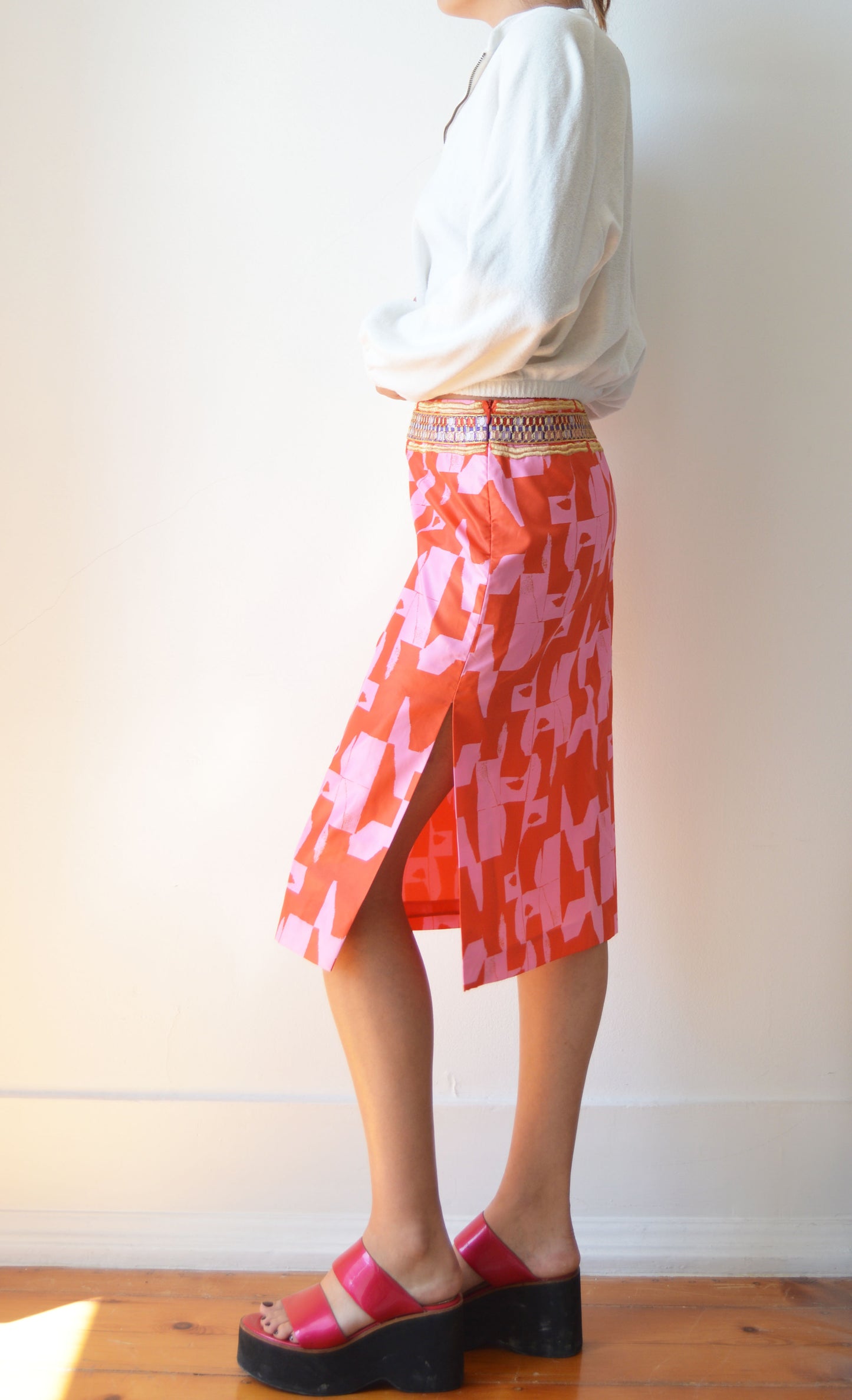 vintage iceberg ss 2000 silk skirt