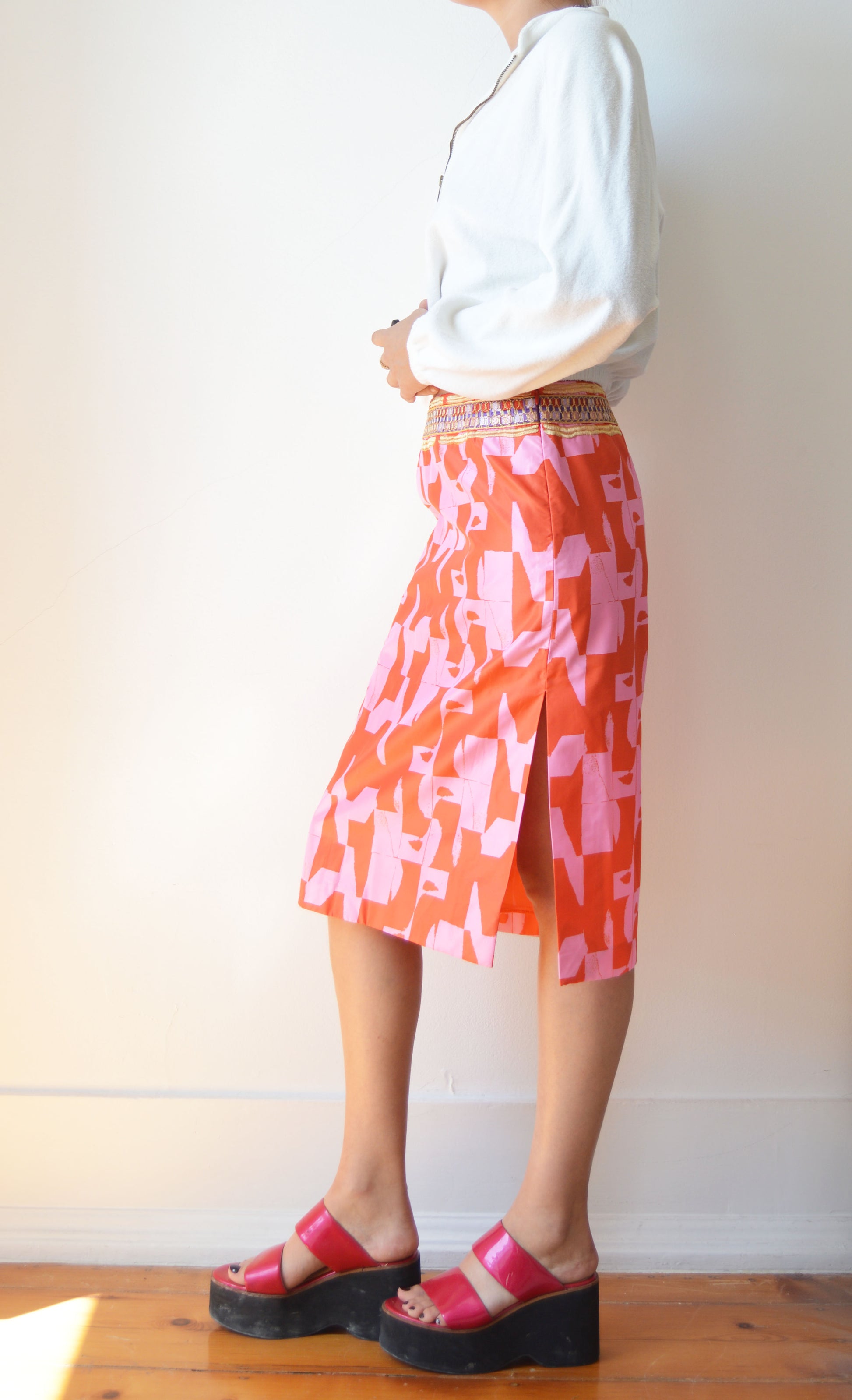 vintage iceberg ss 2000 silk skirt