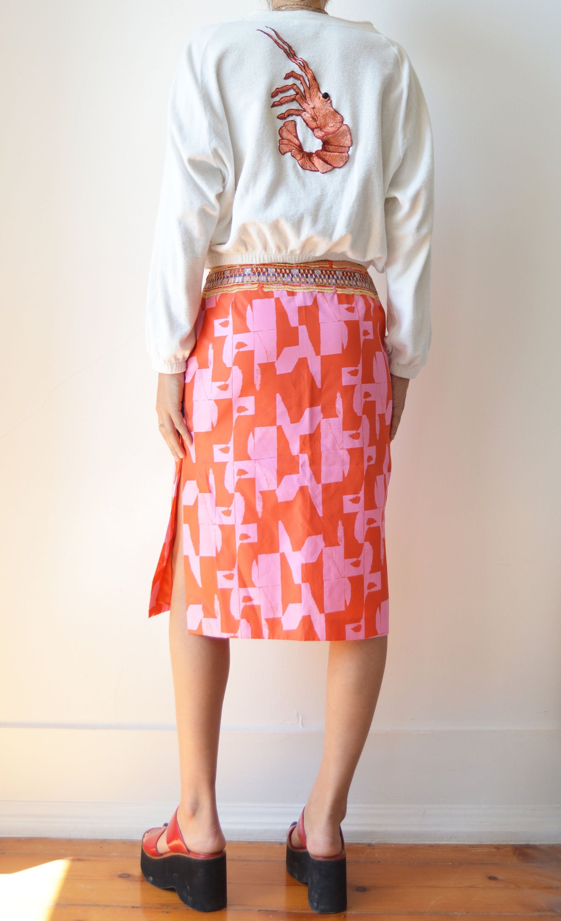 vintage iceberg ss 2000 silk skirt