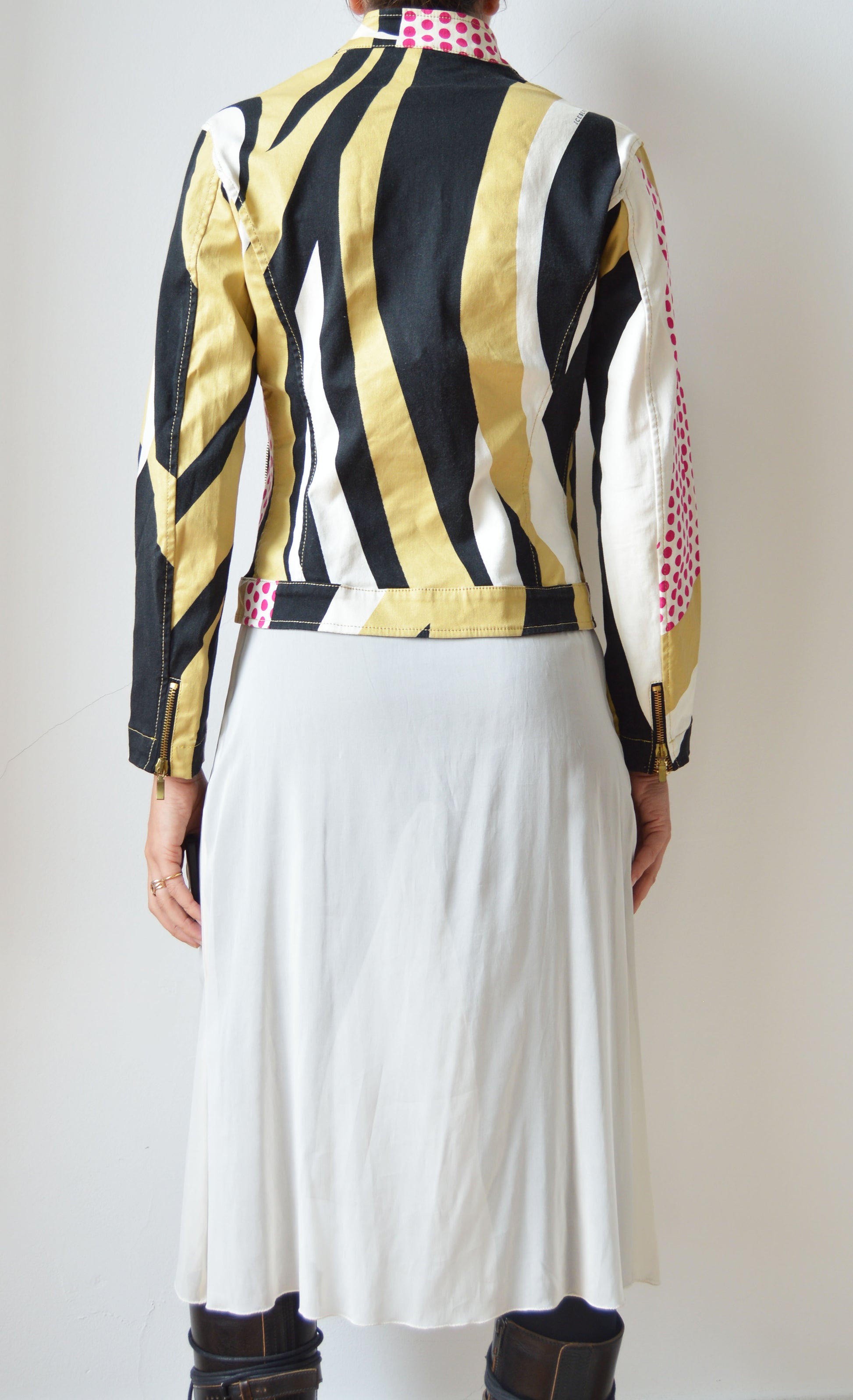 vintage iceberg ss 2001 denim pop art jacket