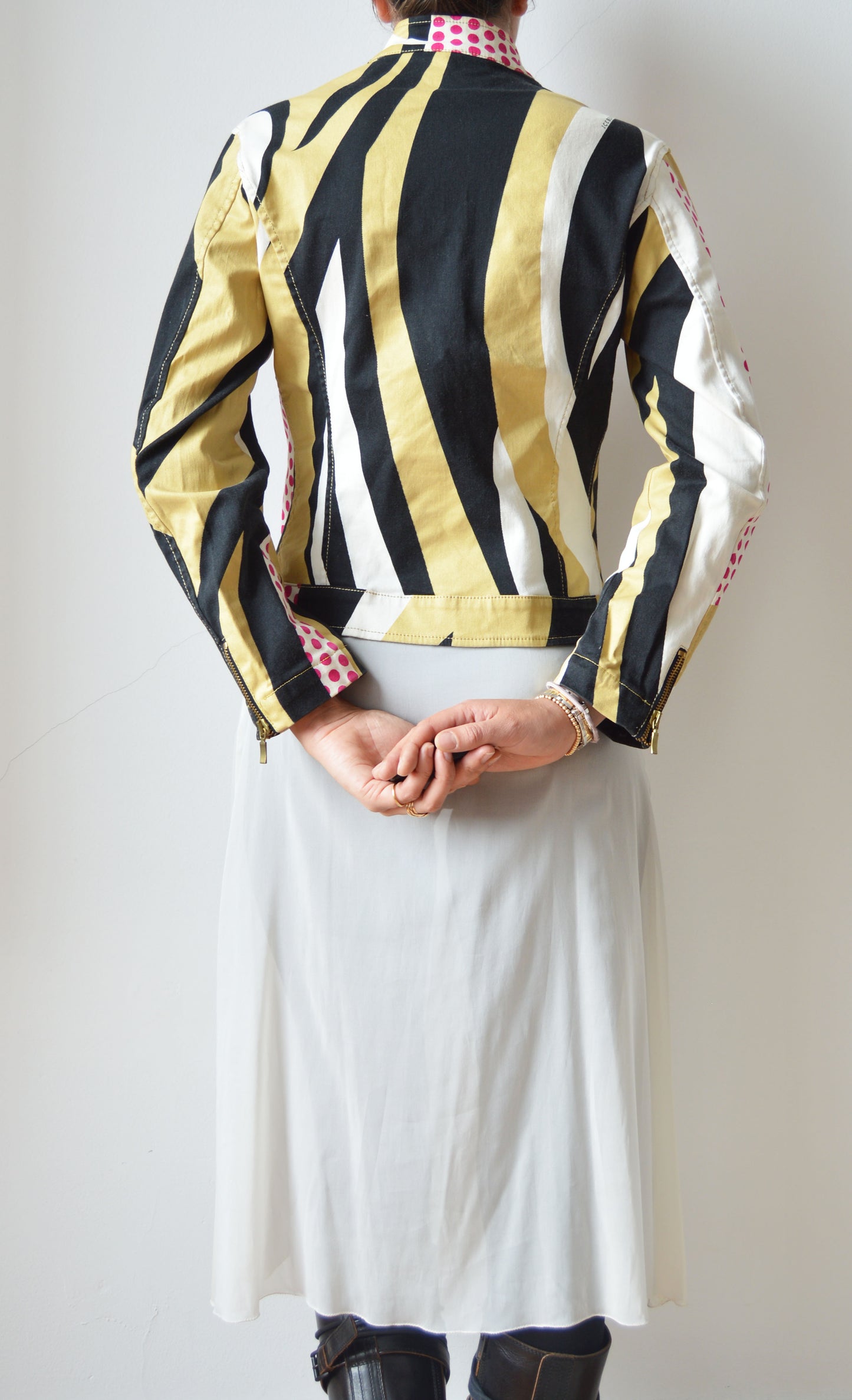 vintage iceberg ss 2001 denim pop art jacket