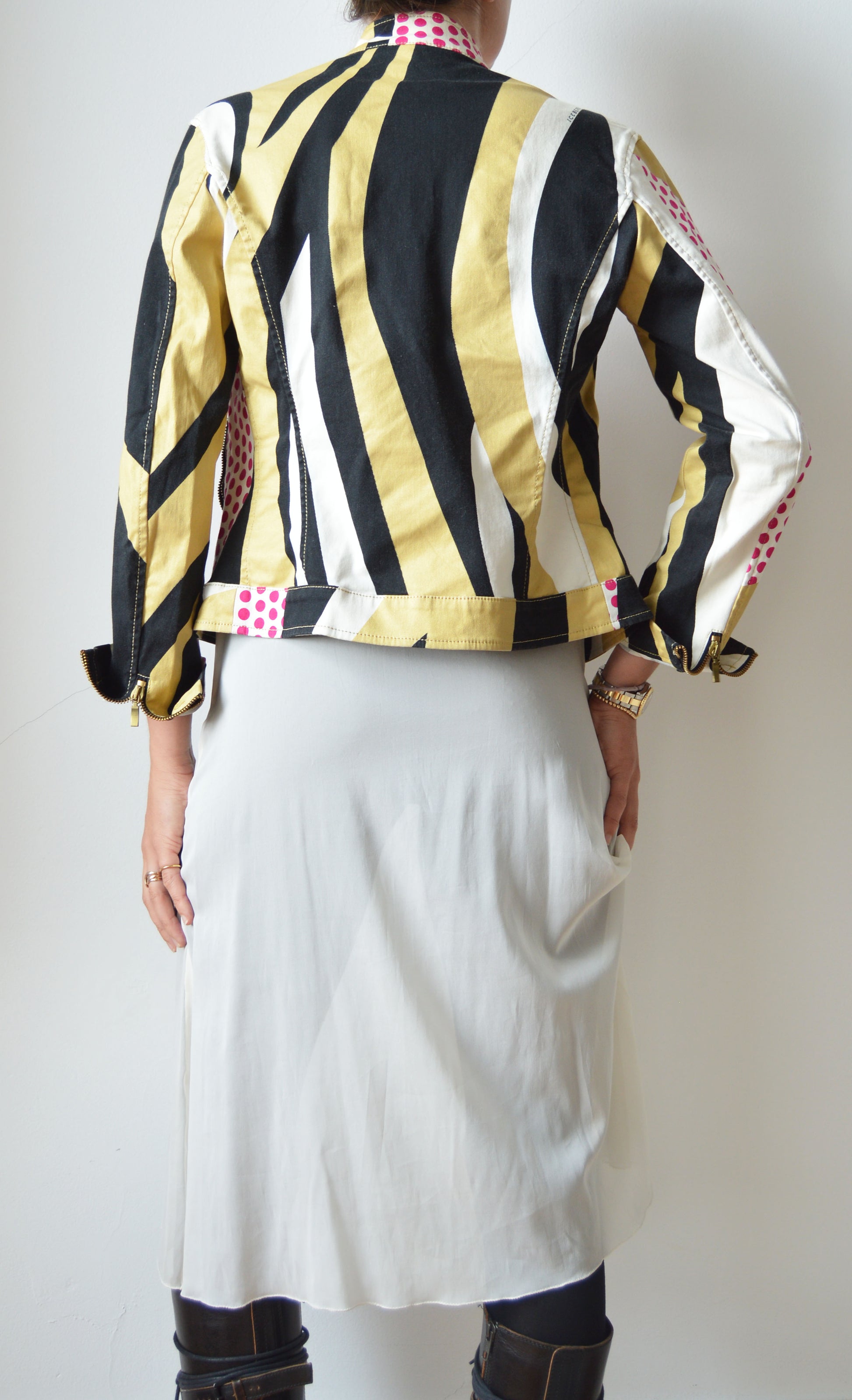 vintage iceberg ss 2001 denim pop art jacket