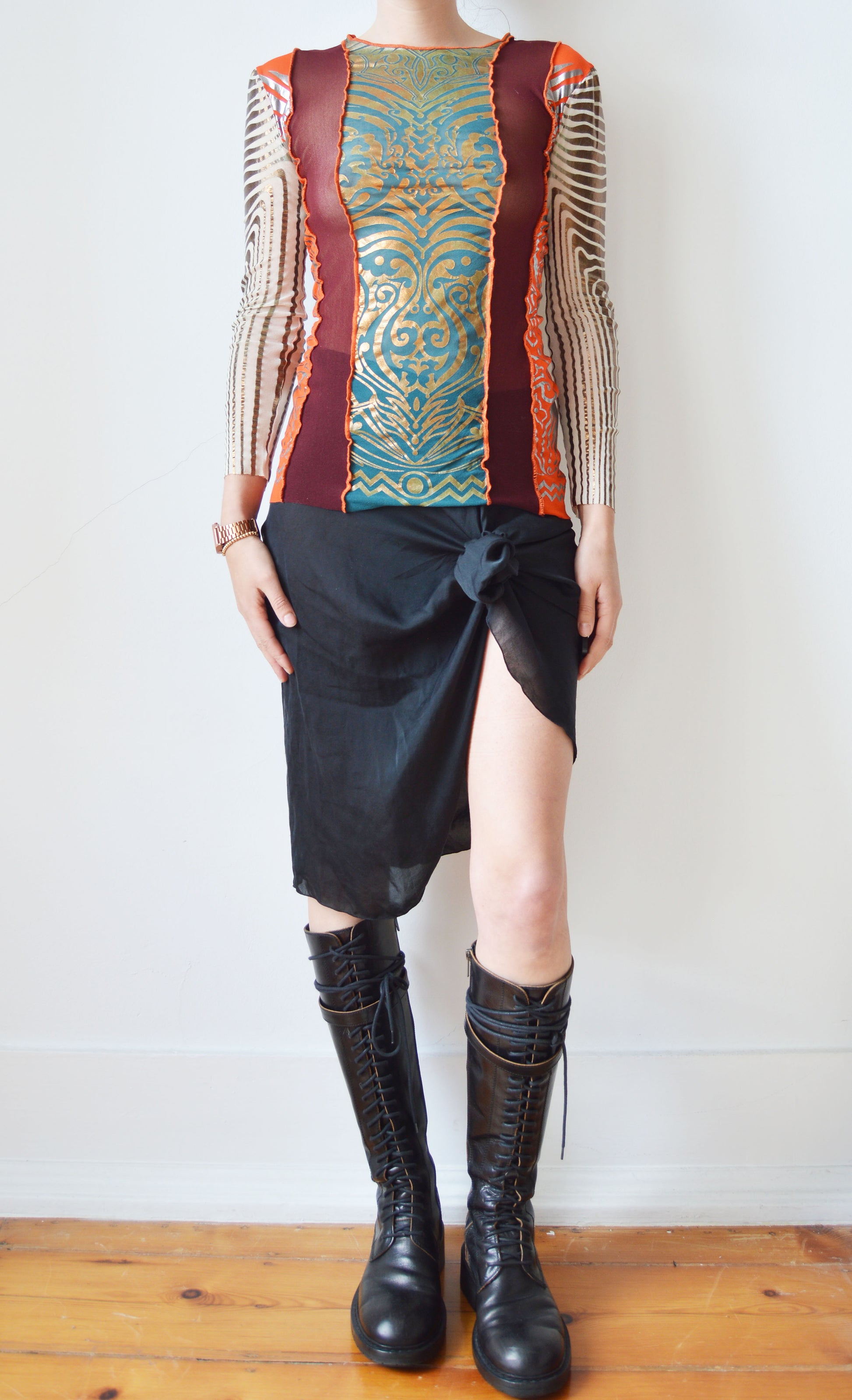 vintage jean paul gaultier ss 1996 cyberbaba mesh top