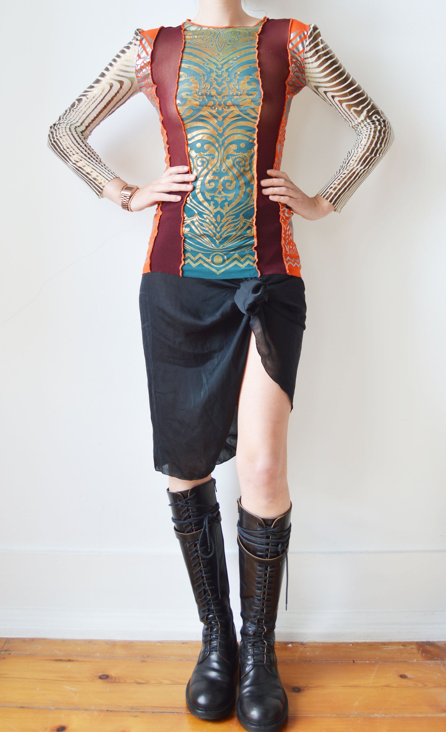 vintage jean paul gaultier ss 1996 cyberbaba mesh top