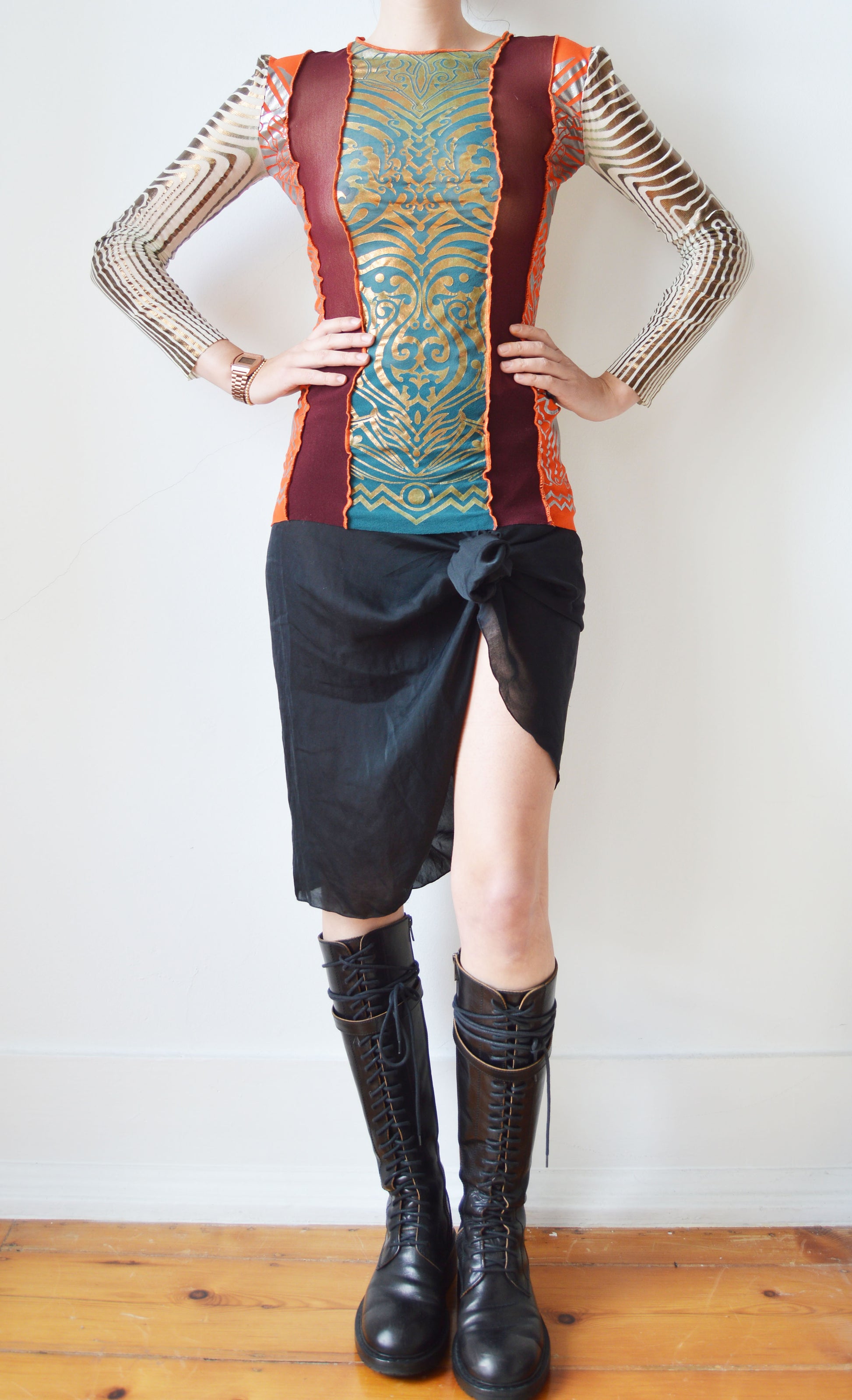 vintage jean paul gaultier ss 1996 cyberbaba mesh top