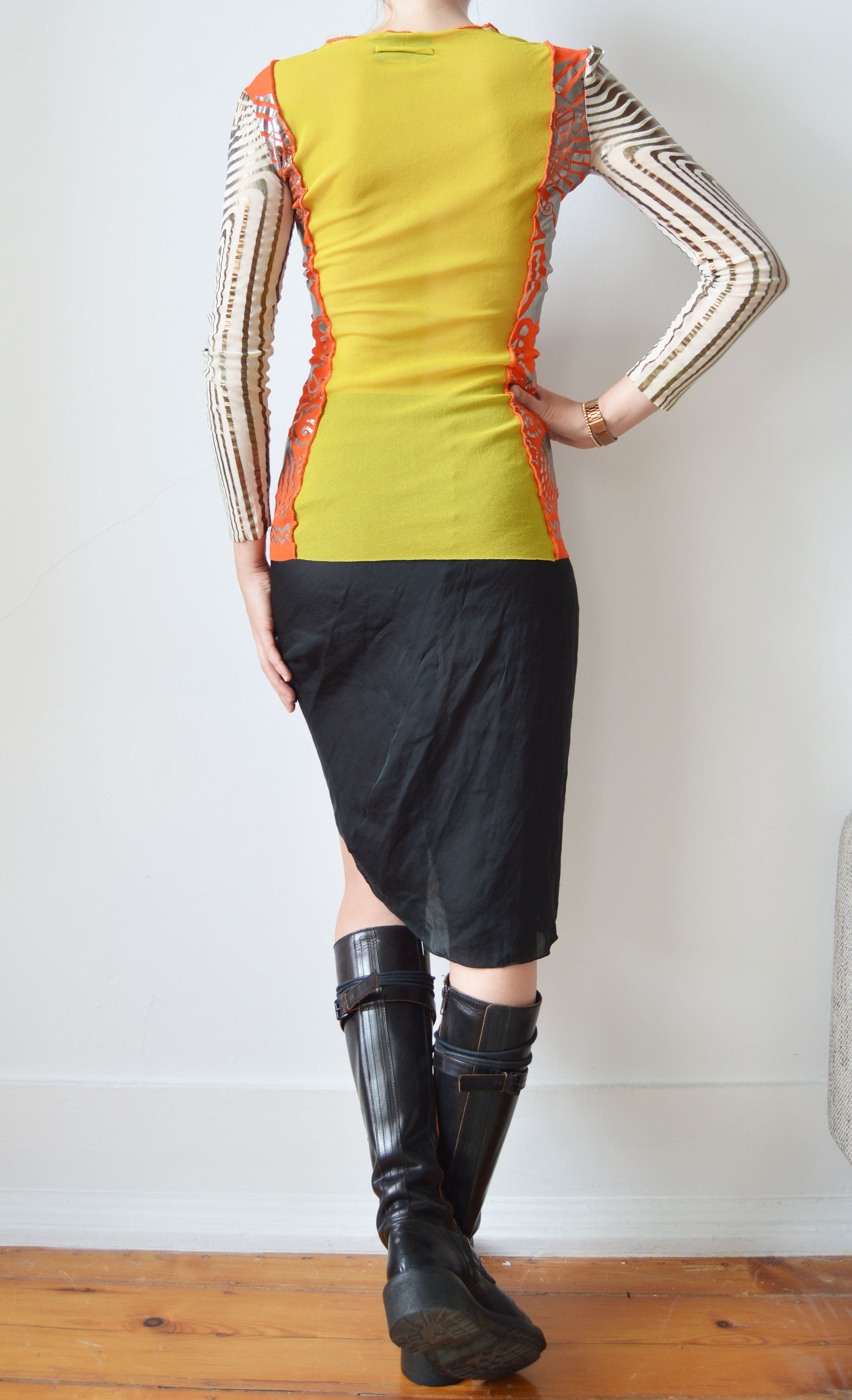 vintage jean paul gaultier ss 1996 cyberbaba mesh top