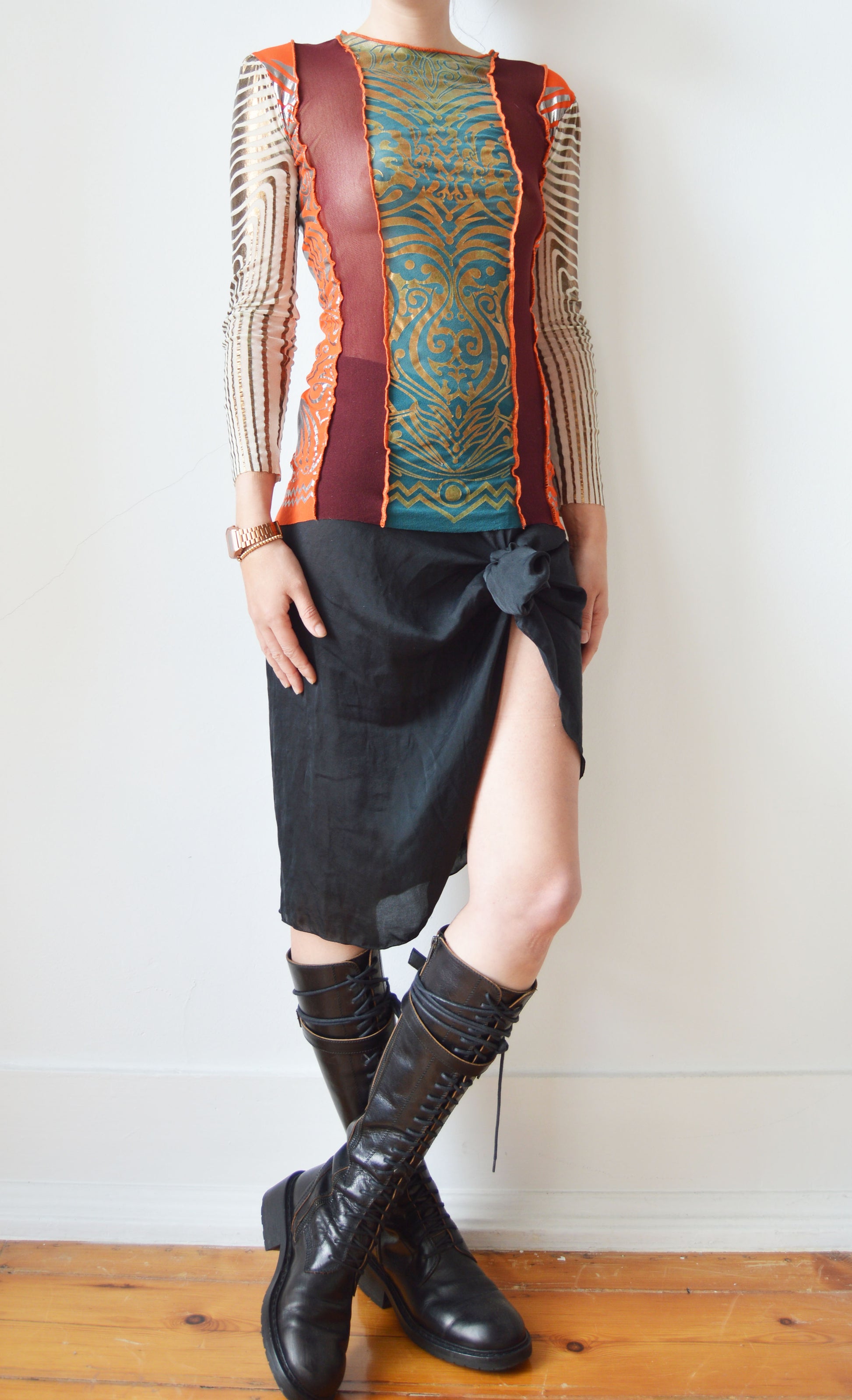 vintage jean paul gaultier ss 1996 cyberbaba mesh top