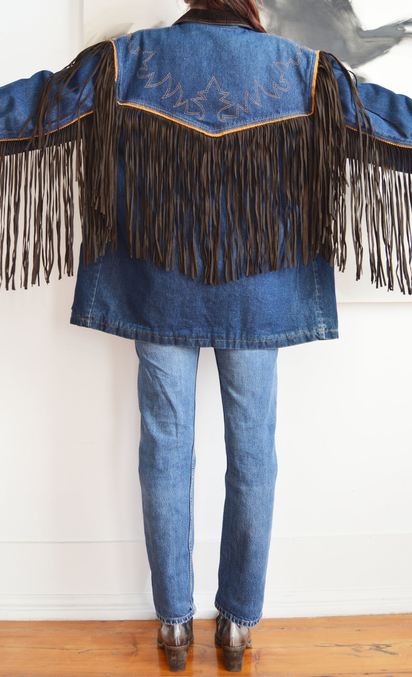 Vintage Kenzo Jeans Fringed Denim Coat