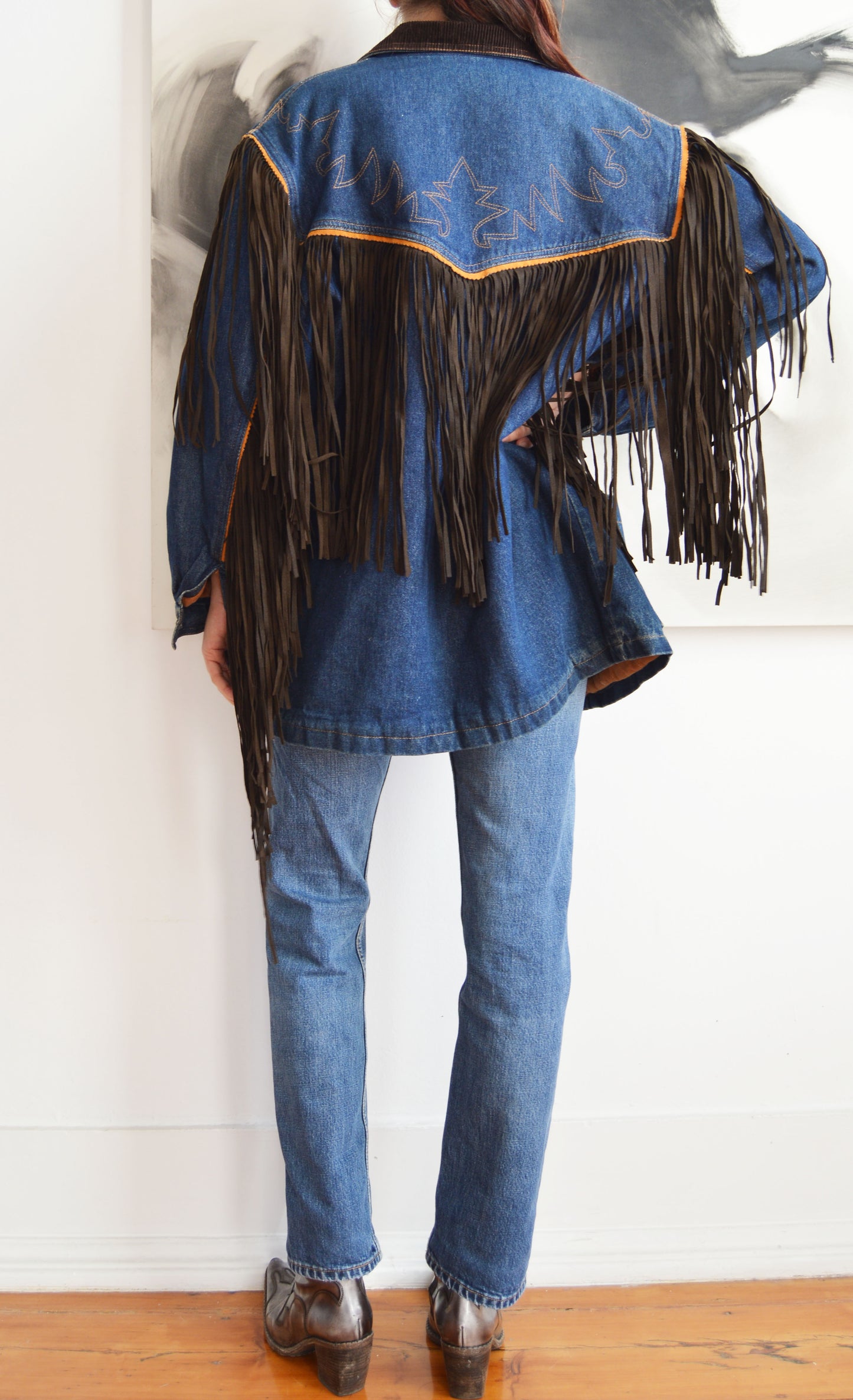 Vintage Kenzo Jeans Fringed Denim Coat