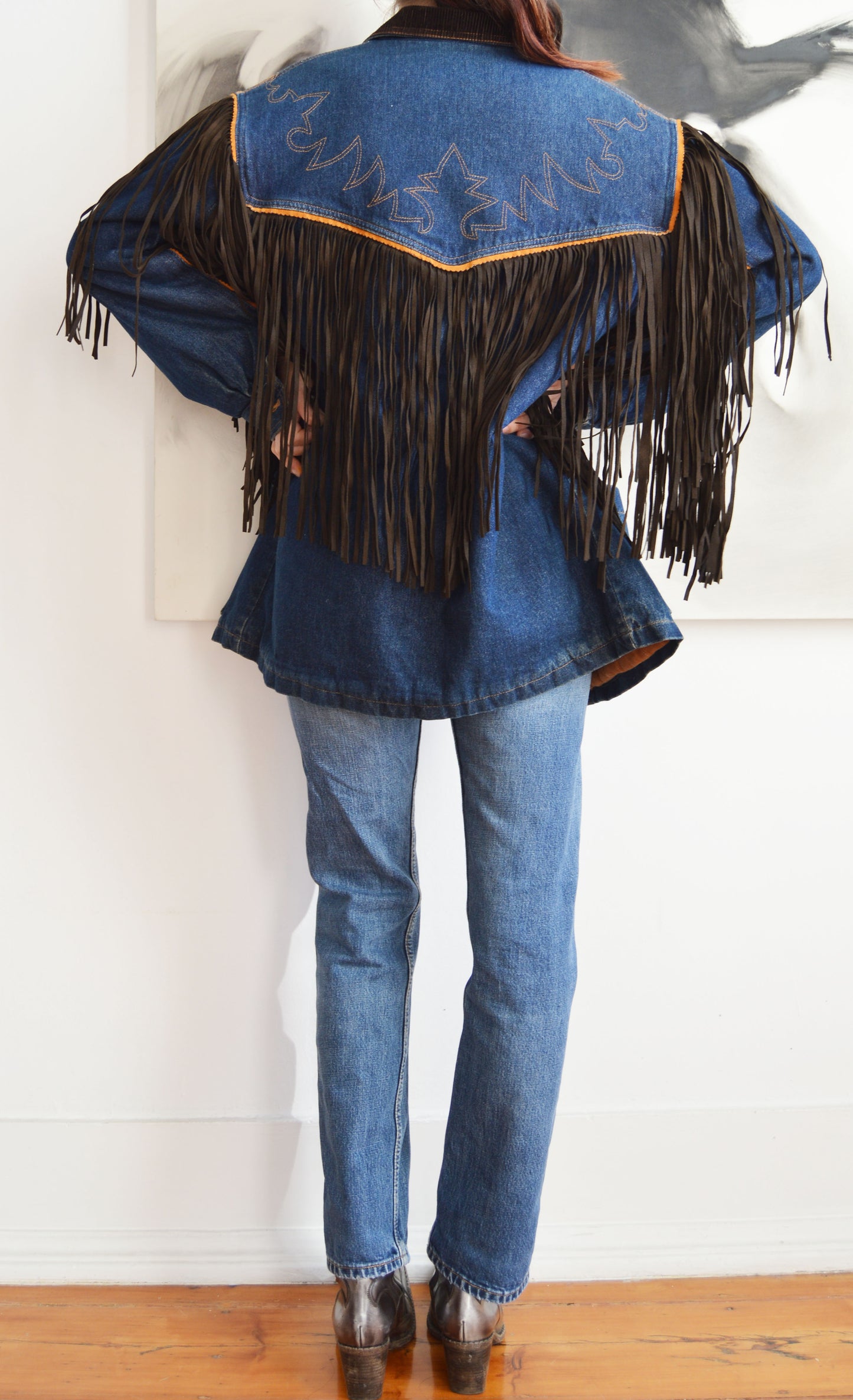 Vintage Kenzo Jeans Fringed Denim Coat