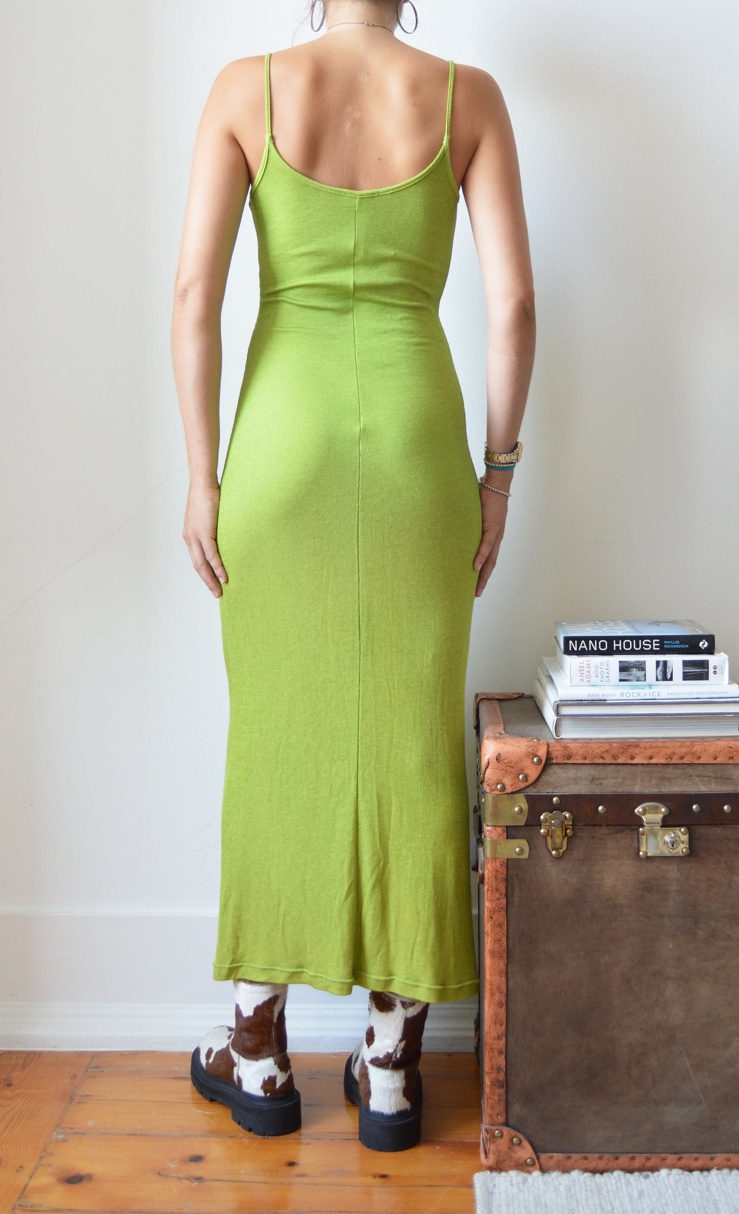 Vintage Kenzo Jungle Green Layered Dress