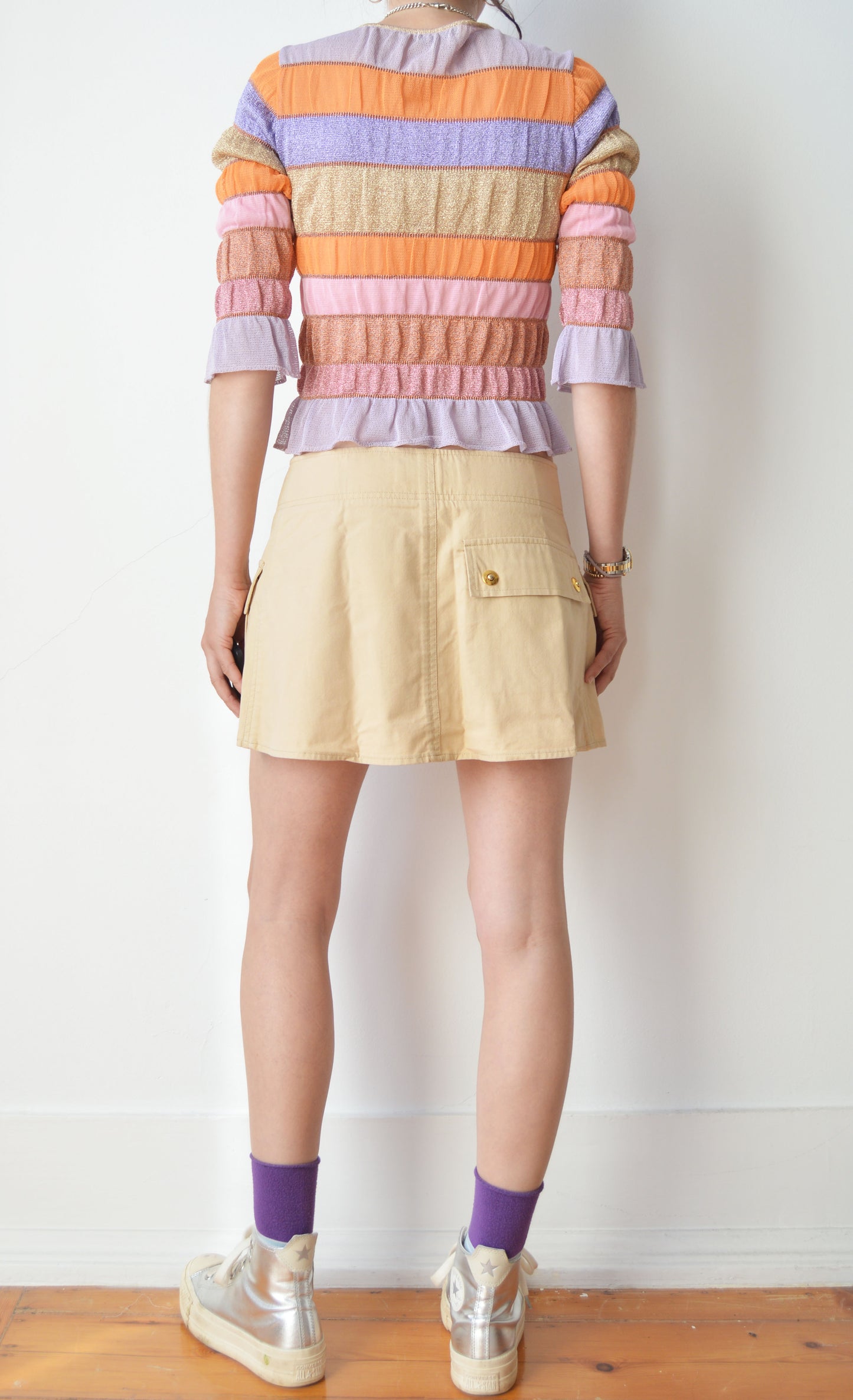 vintage marni ss 2003 cotton mini skirt