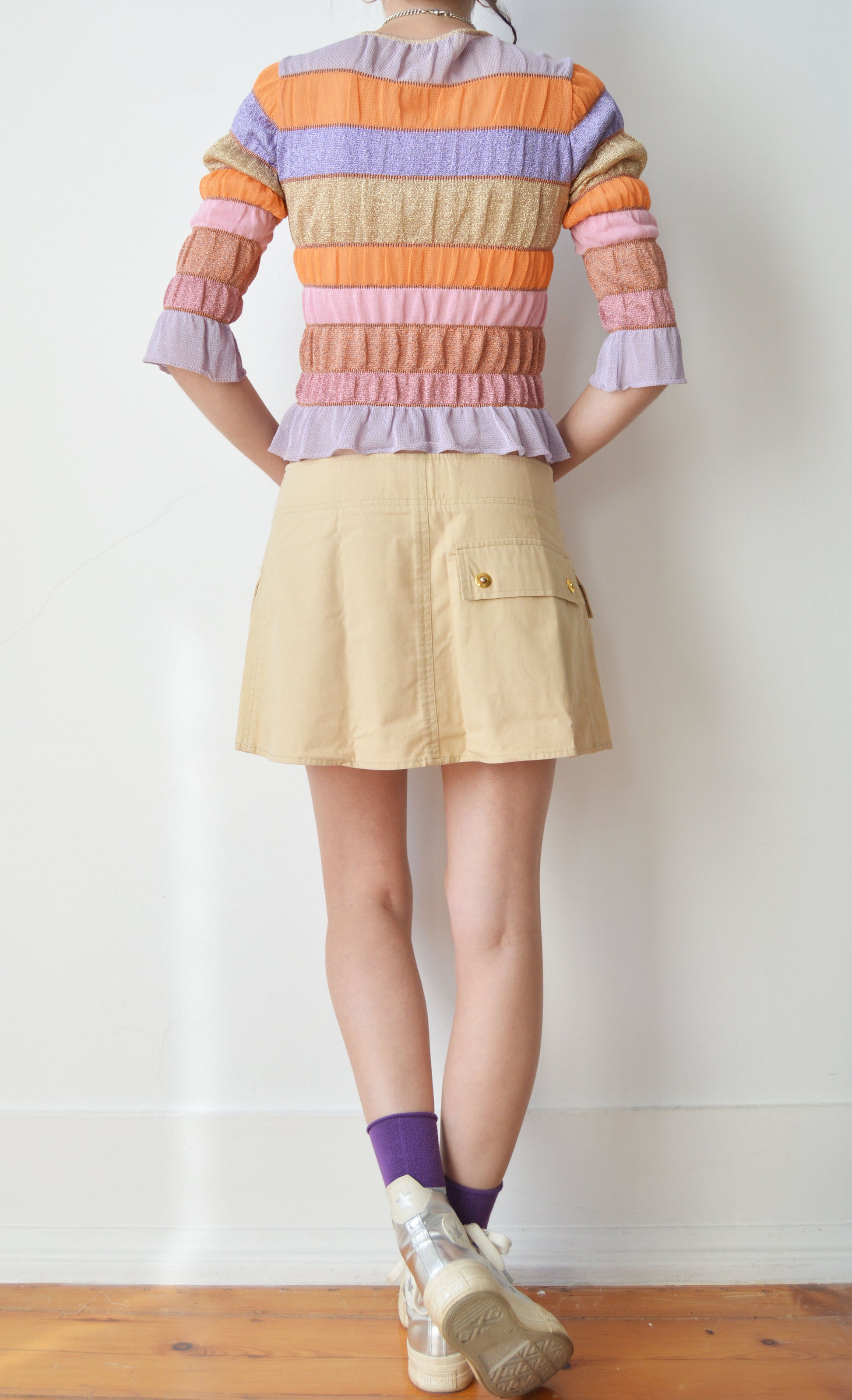 vintage marni ss 2003 cotton mini skirt