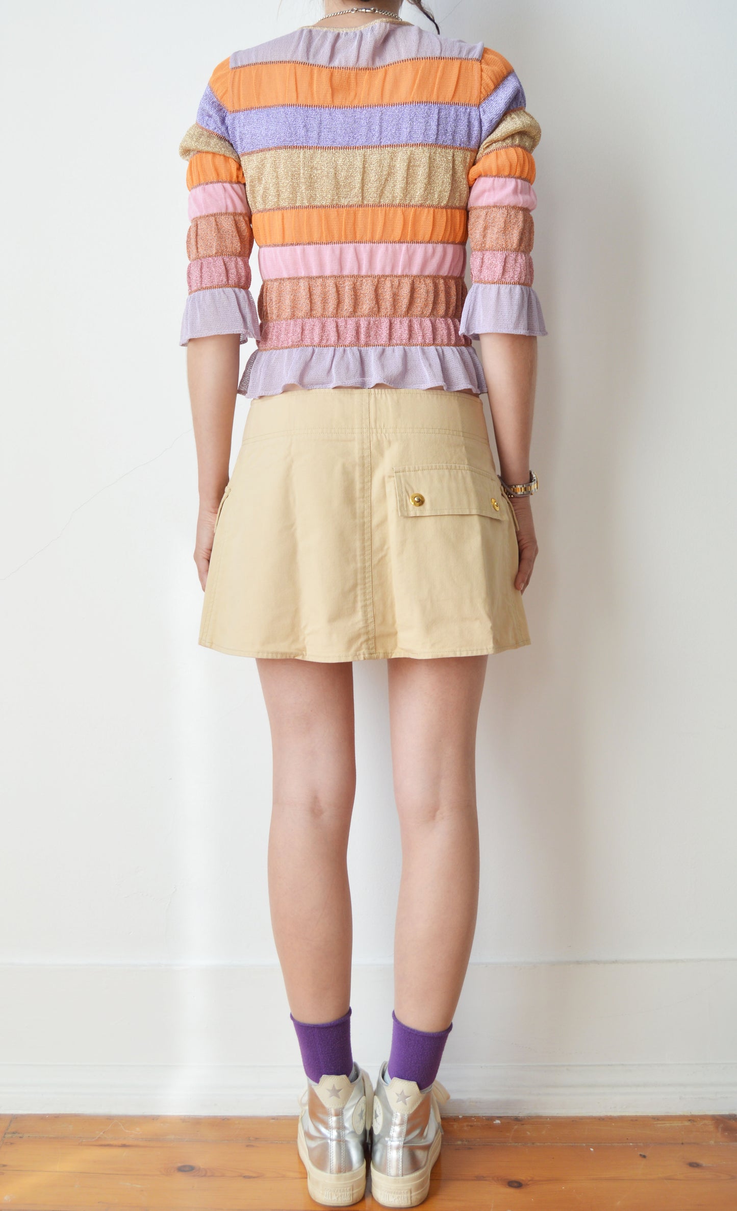 vintage marni ss 2003 cotton mini skirt
