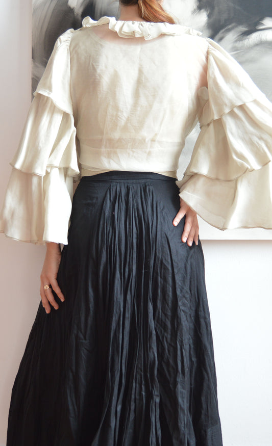 Missoni F/W 2006 Tiered Ruffle Sleeved Blouse