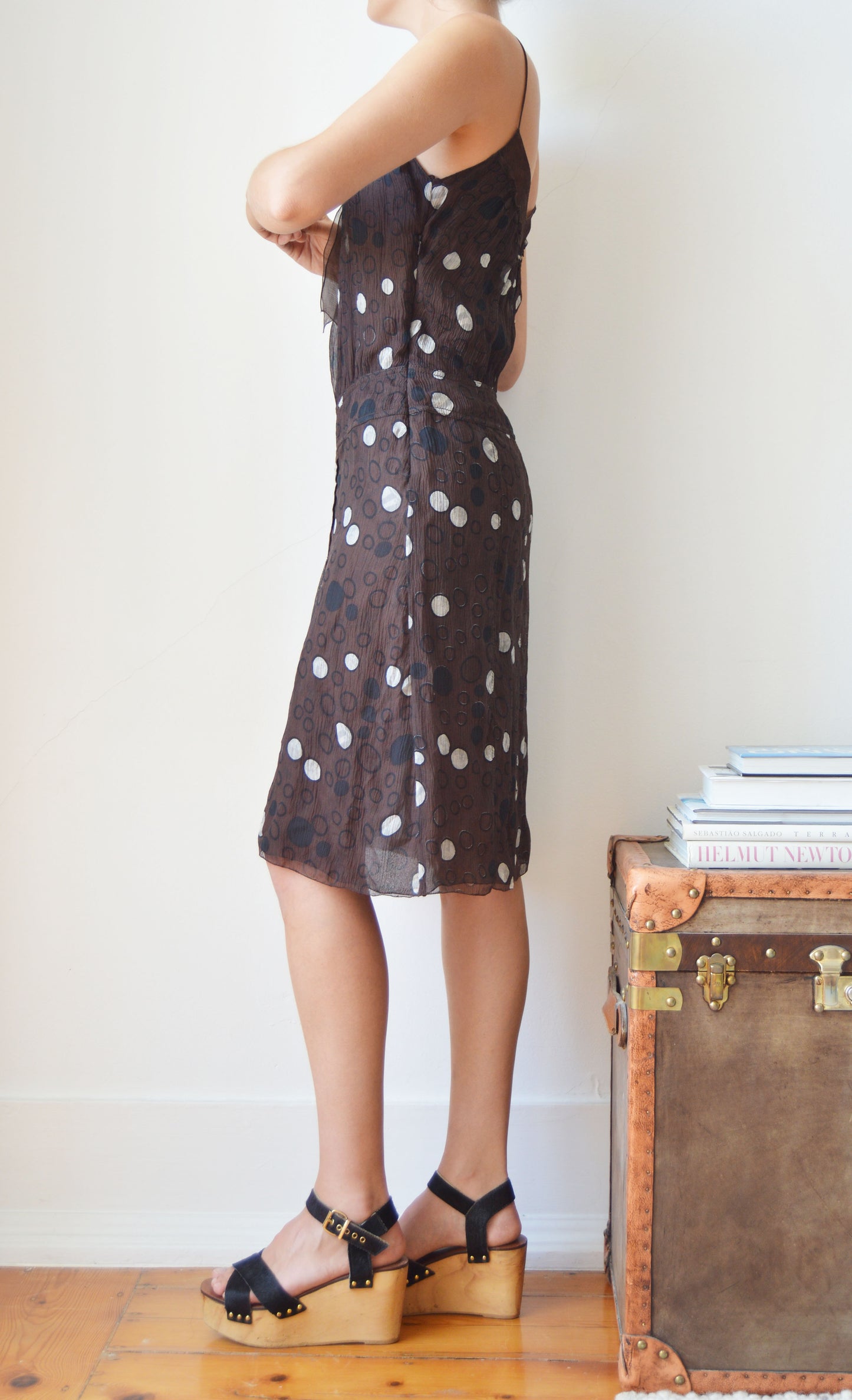 Vintage Prada Silk Polka Dot Dress