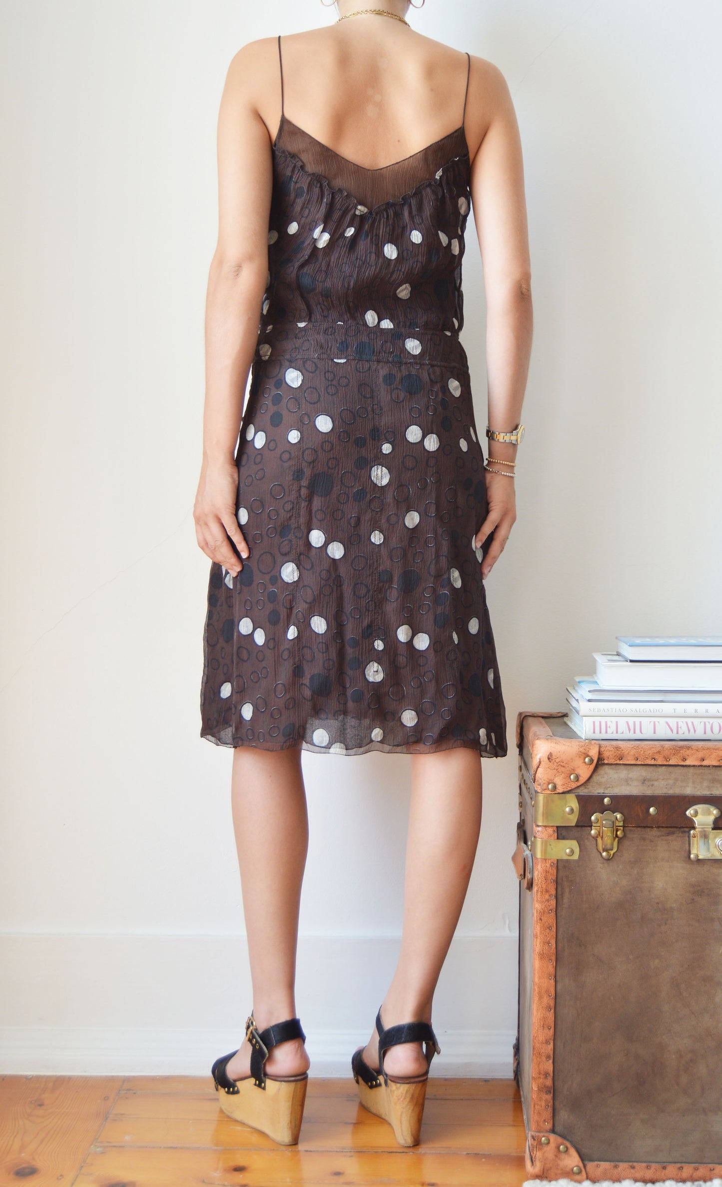 Vintage Prada Silk Polka Dot Dress