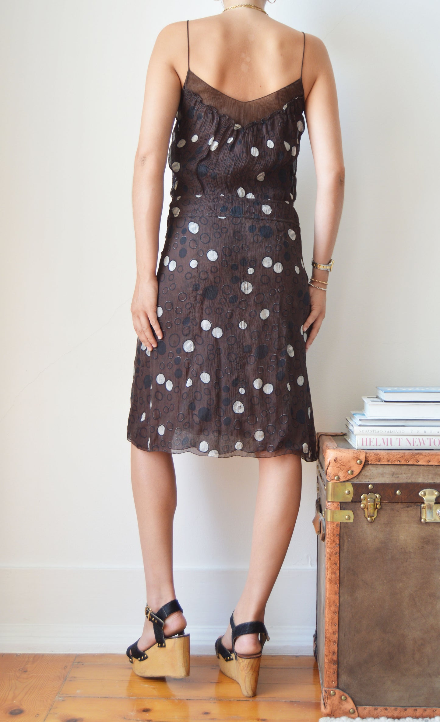 Vintage Prada Silk Polka Dot Dress