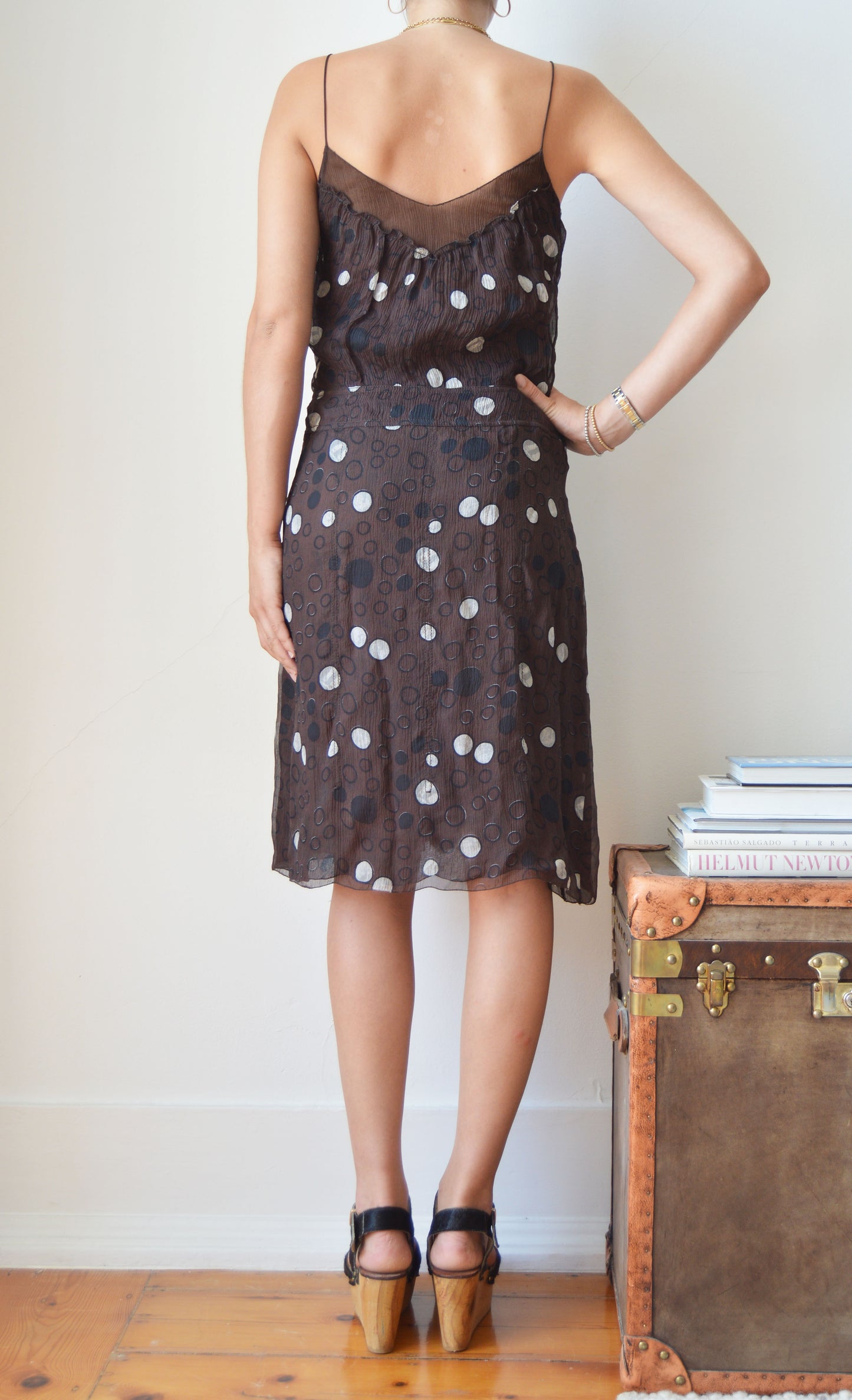 Vintage Prada Silk Polka Dot Dress