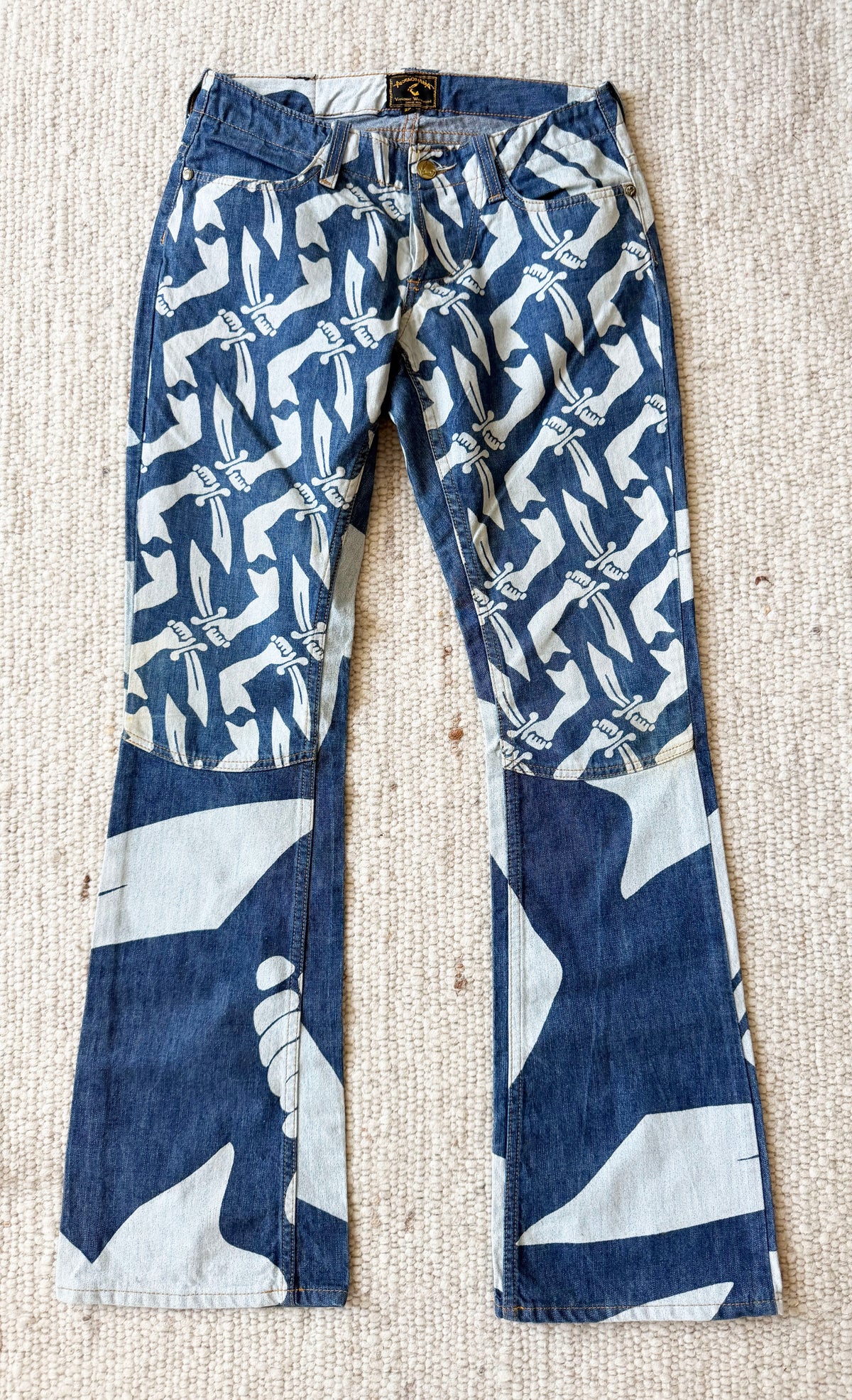 Vintage Vivienne Westwood Anglomania F/W 1998 Hammer Print Jeans