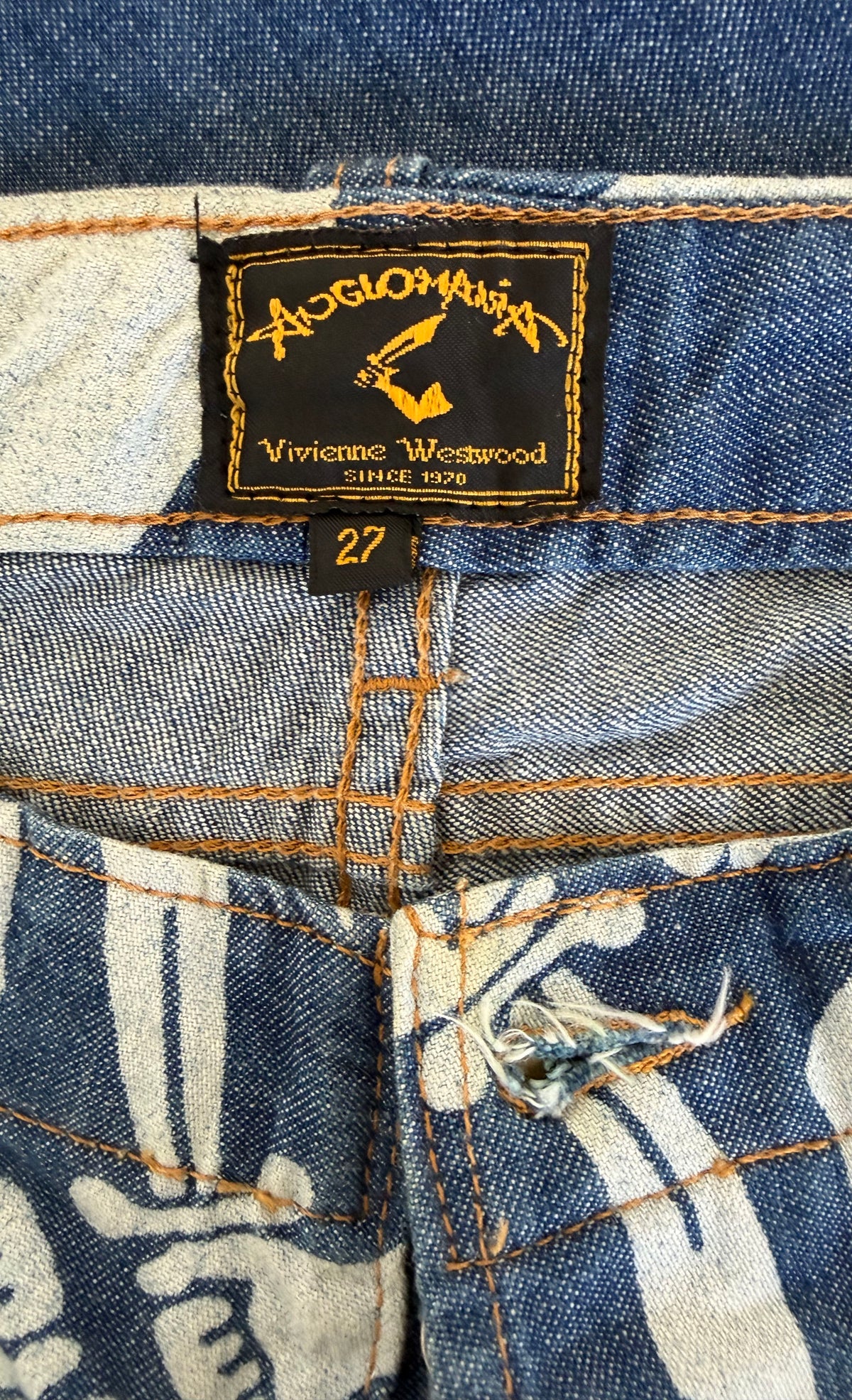 Vintage Vivienne Westwood Anglomania F/W 1998 Hammer Print Jeans