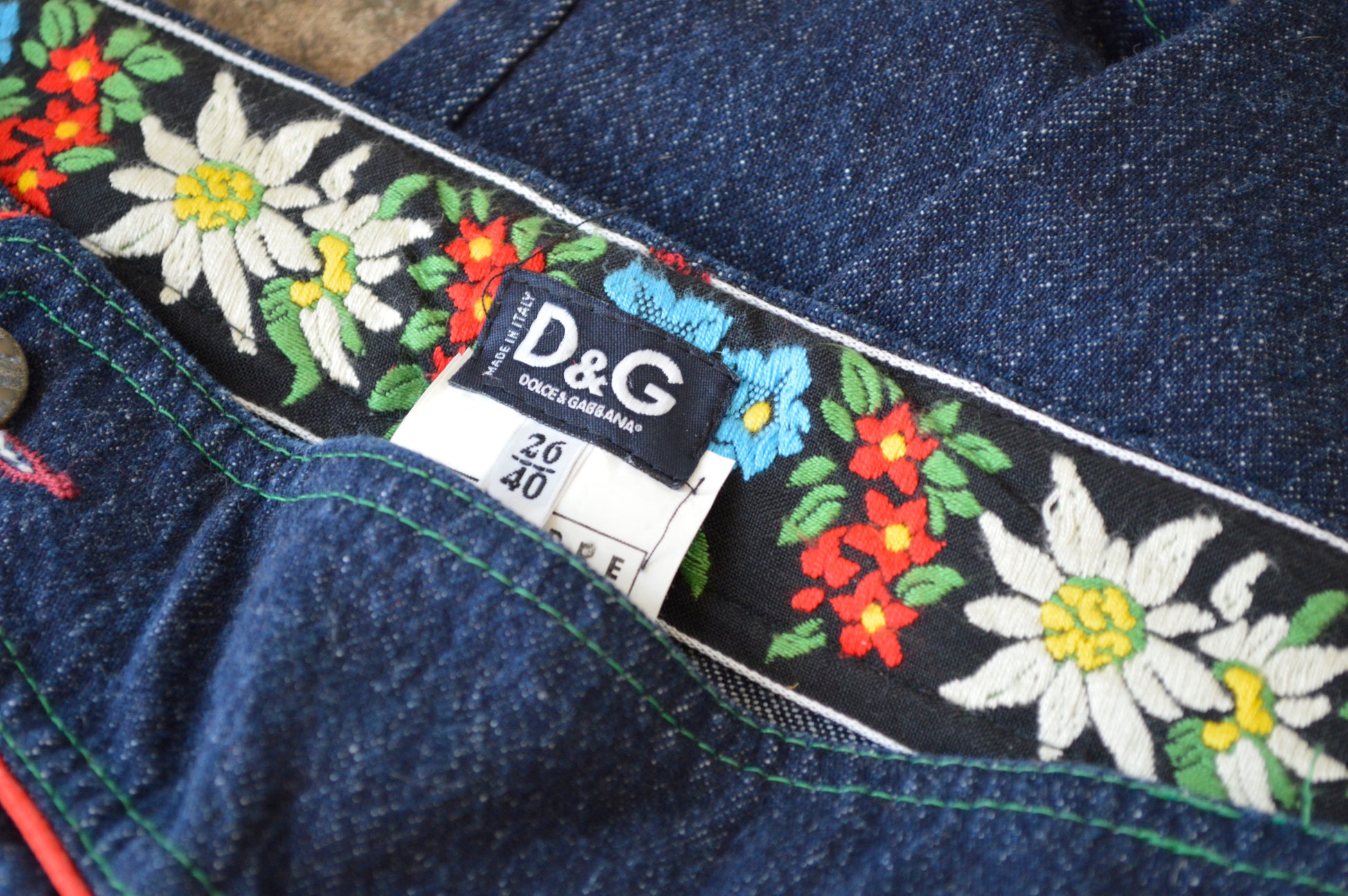 Vintage D&G Embroidered Jeans