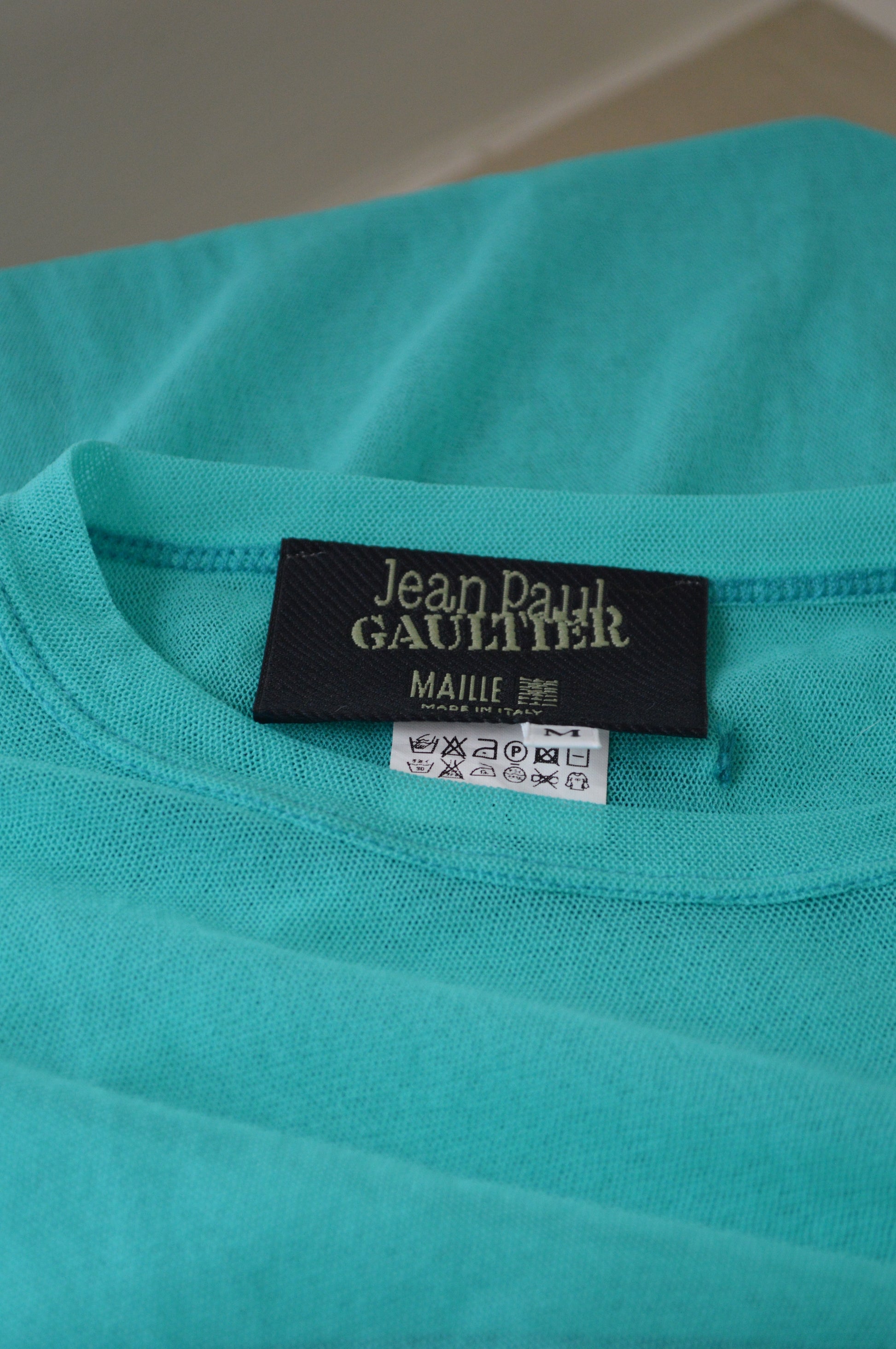 Vintage Jean Paul Gaultier Blue Mesh Top