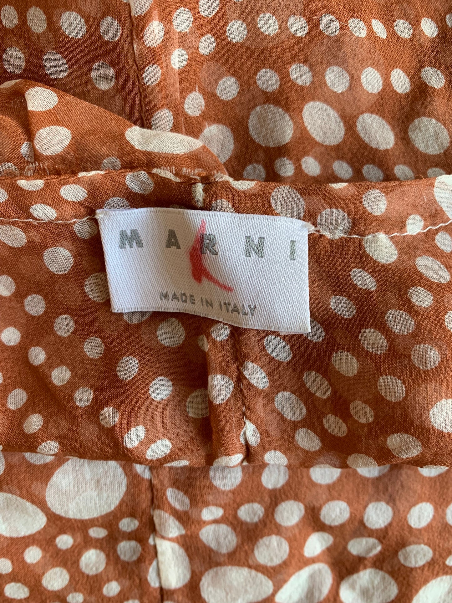 Vintage Marni Polka Dot Silk Blouse