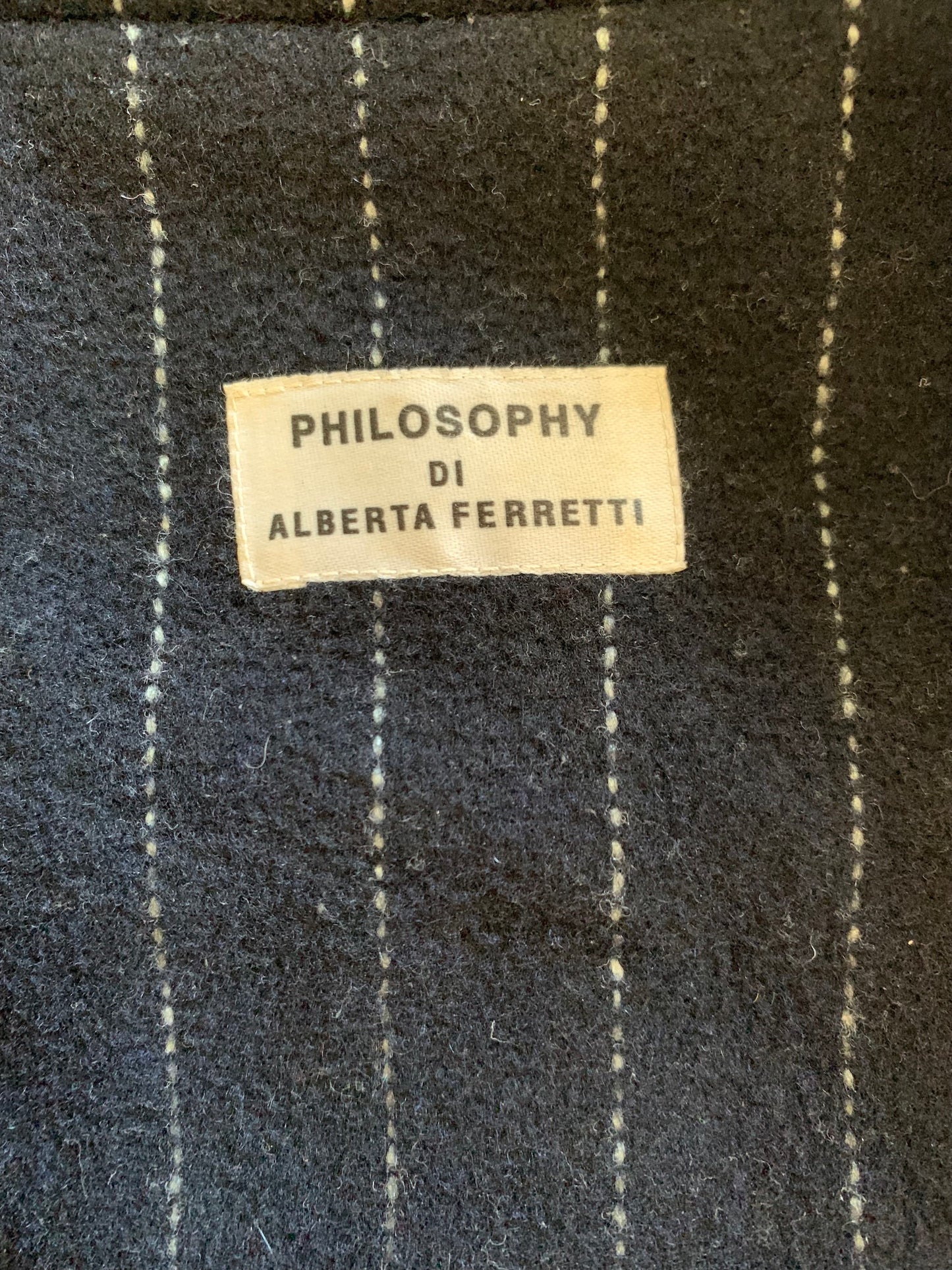 Vintage Philosophy di Alberta Ferretti Pinstripe Coat