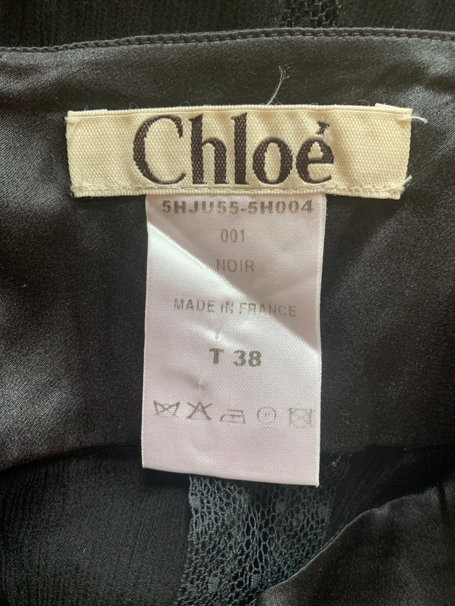 Chloe F/W 2005 Black Silk Sequinned Skirt