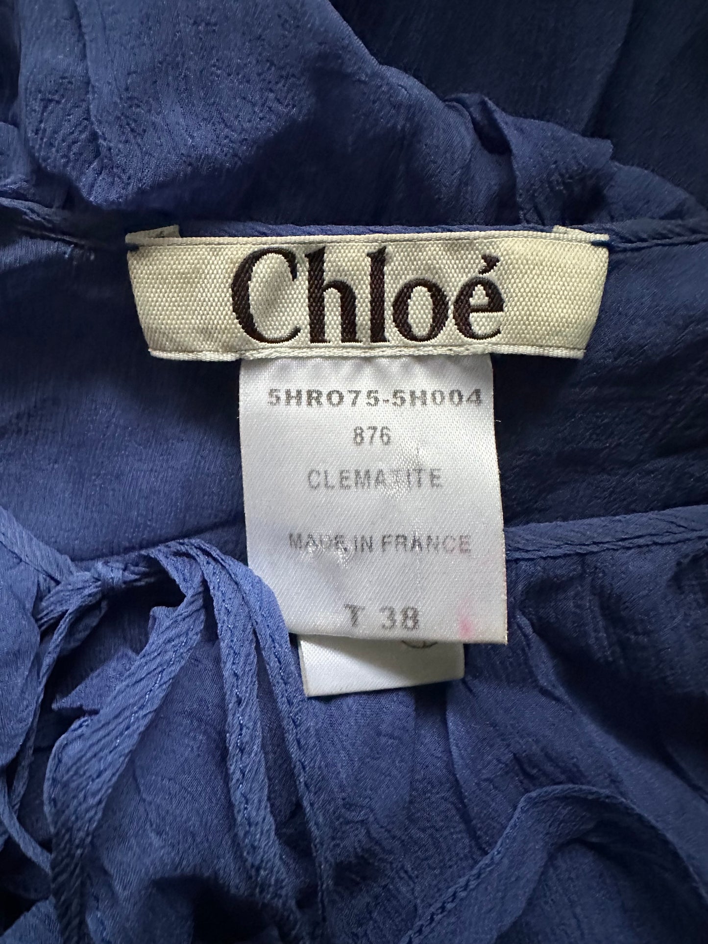 Chloe F/W 2005 Blue Silk Dress