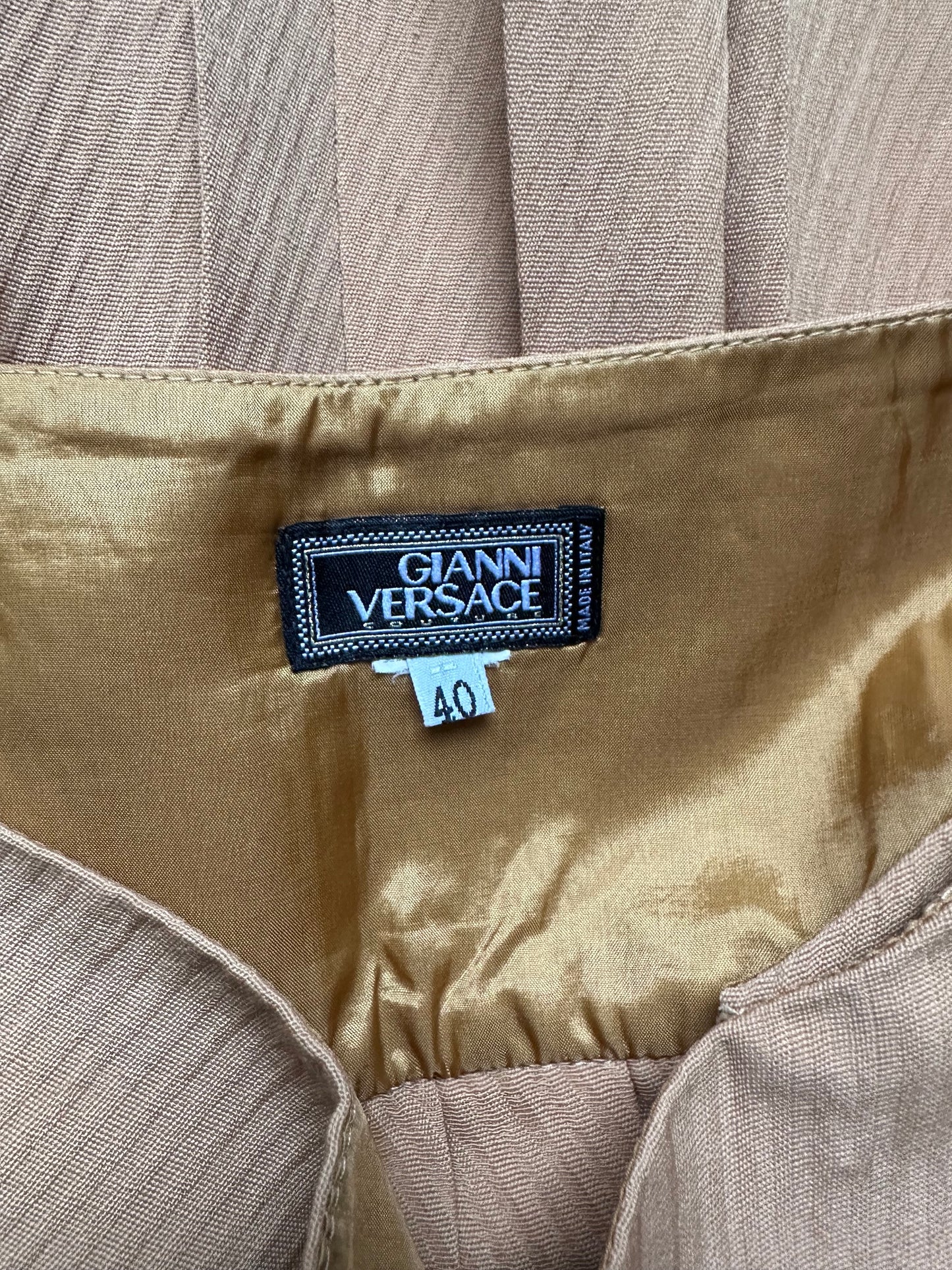 Vintage Gianni Versace Couture Pleated Mini Skirt