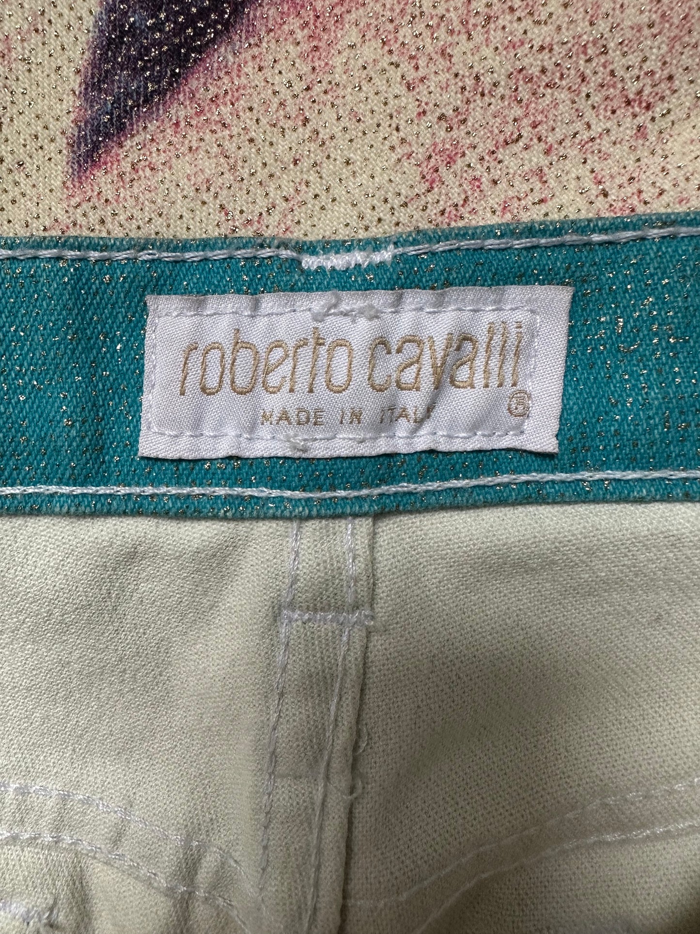 Vintage Roberto Cavalli S/S 2001 Eye Print Jeans