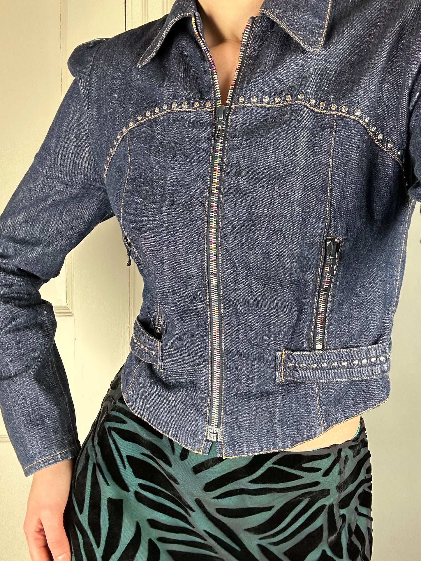 Vintage Chloé S/S 2001 Studded Denim Jacket