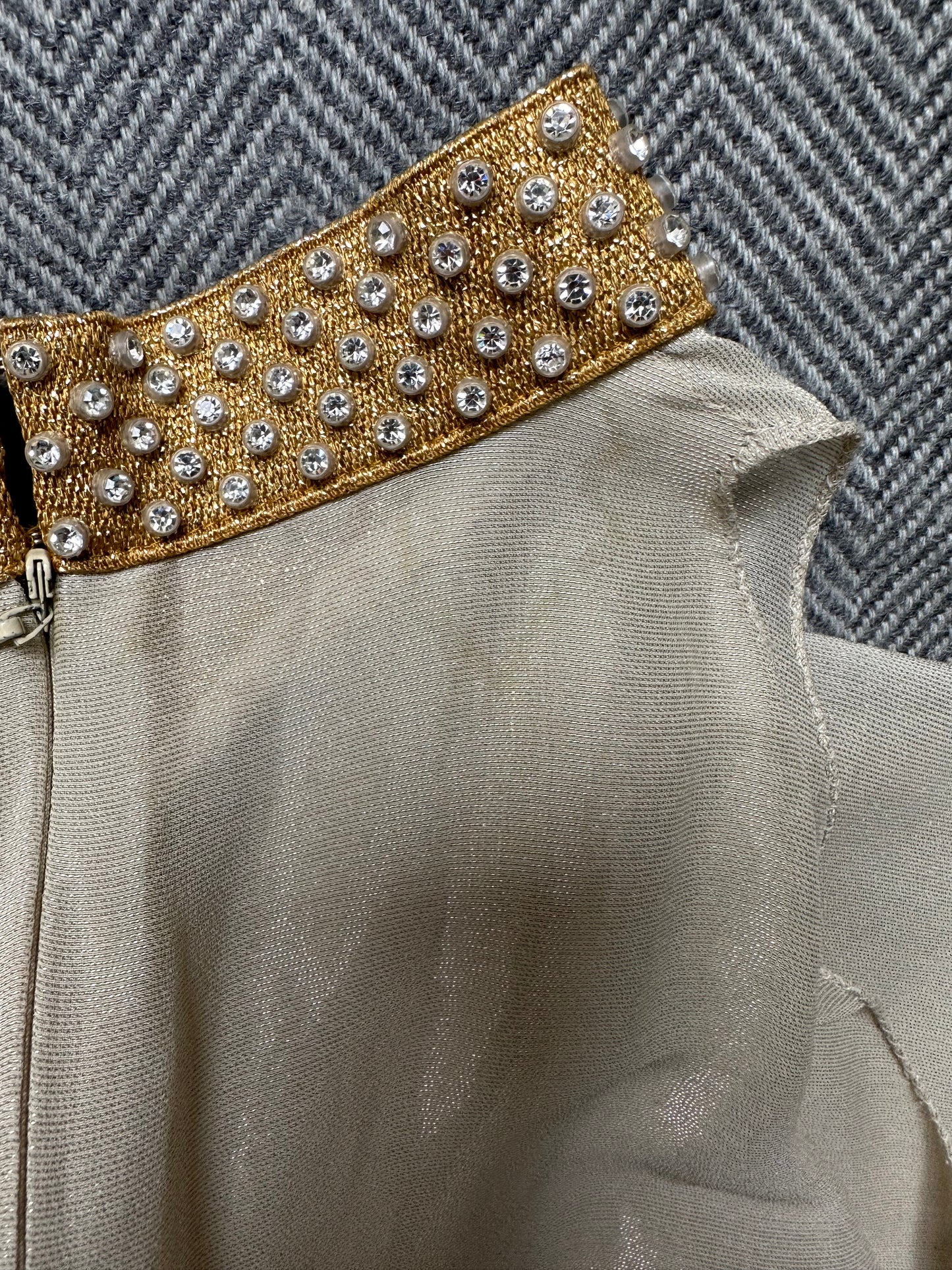 Vintage Miu Miu S/S 2000 Crystal Studded Collar Dress