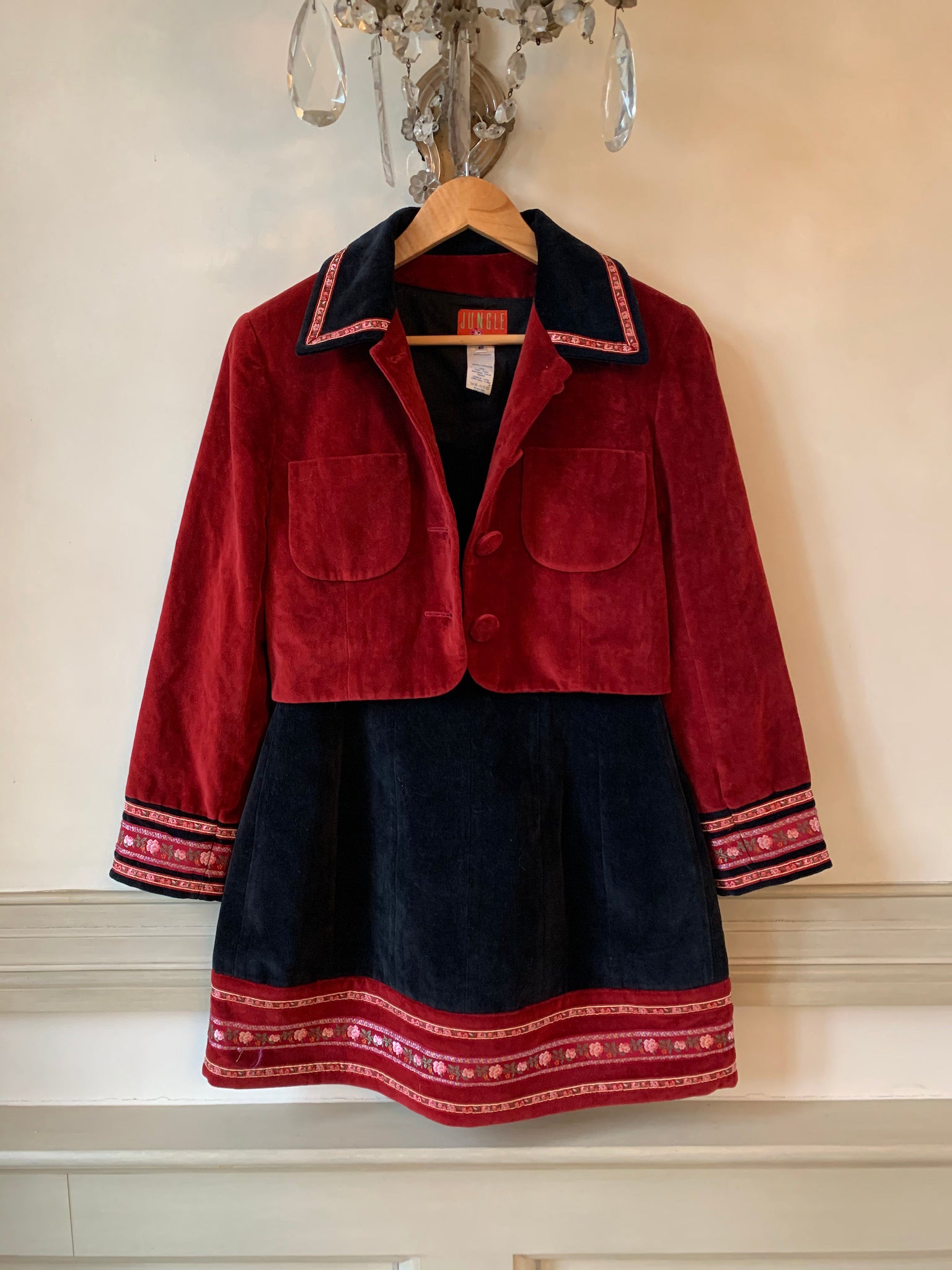 Vintage 1980s Kenzo Velvet Jacket & Dress