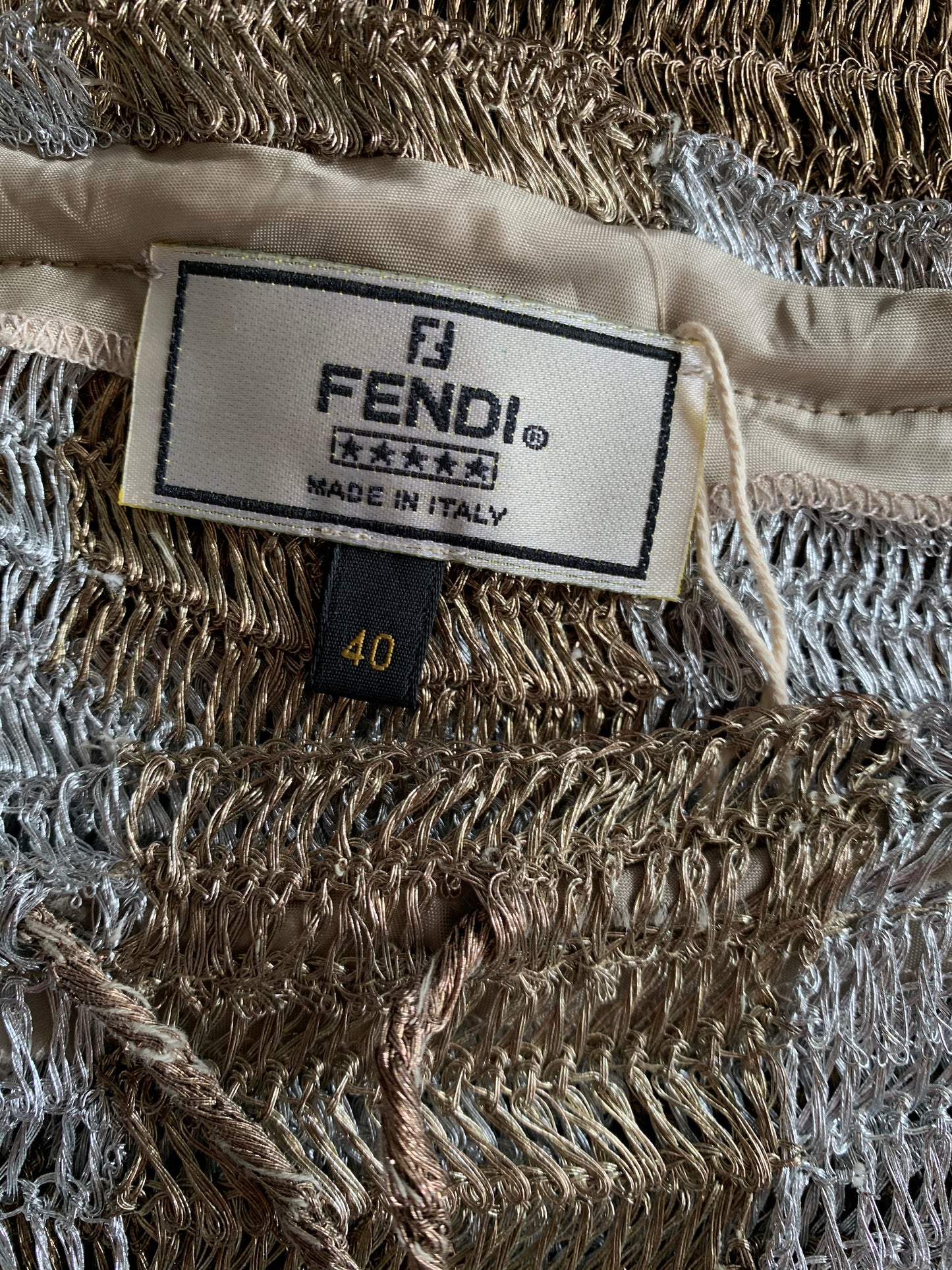 Fendi S/S 2003 Metallic Knitted Skirt