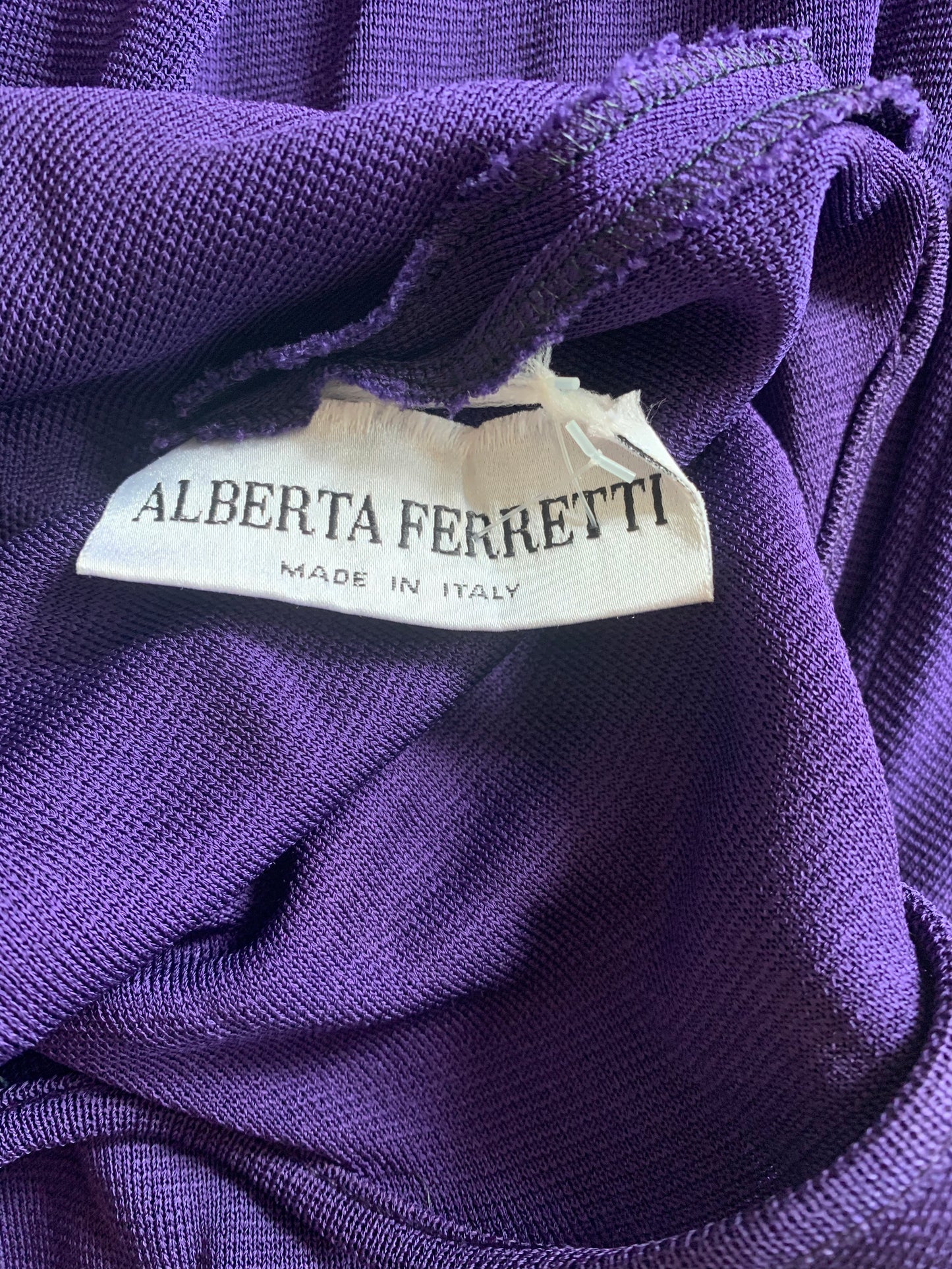 Vintage Alberta Ferretti Purple Knitted Dress